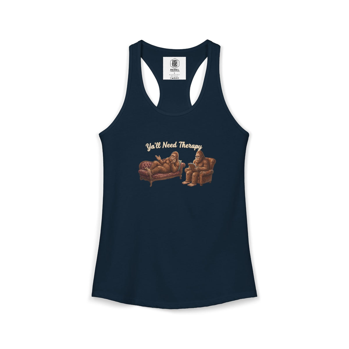 Y’all Need Therapy Bigfoot Women's Racerback Tank