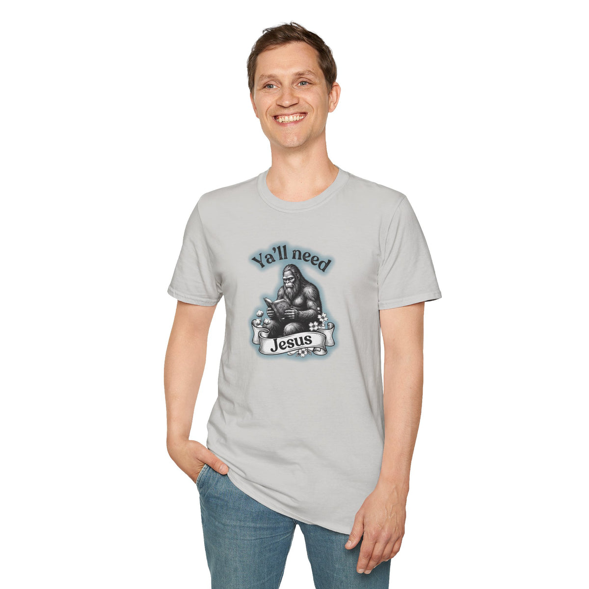 Y’all Need Jesus Bigfoot Unisex Softstyle T-Shirt