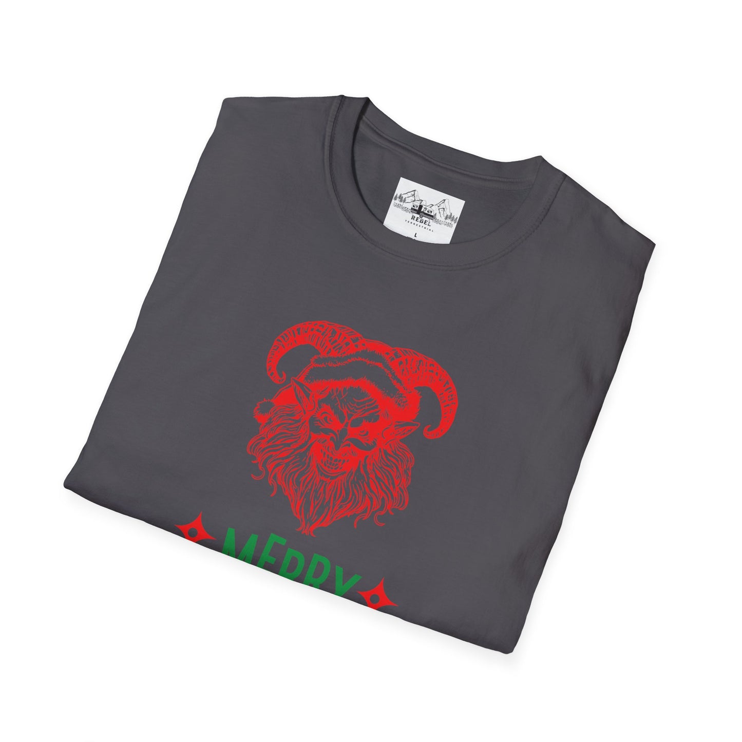 Smiling Krampus "Merry Holidays" Unisex T-Shirt | Ultra-Soft Cotton