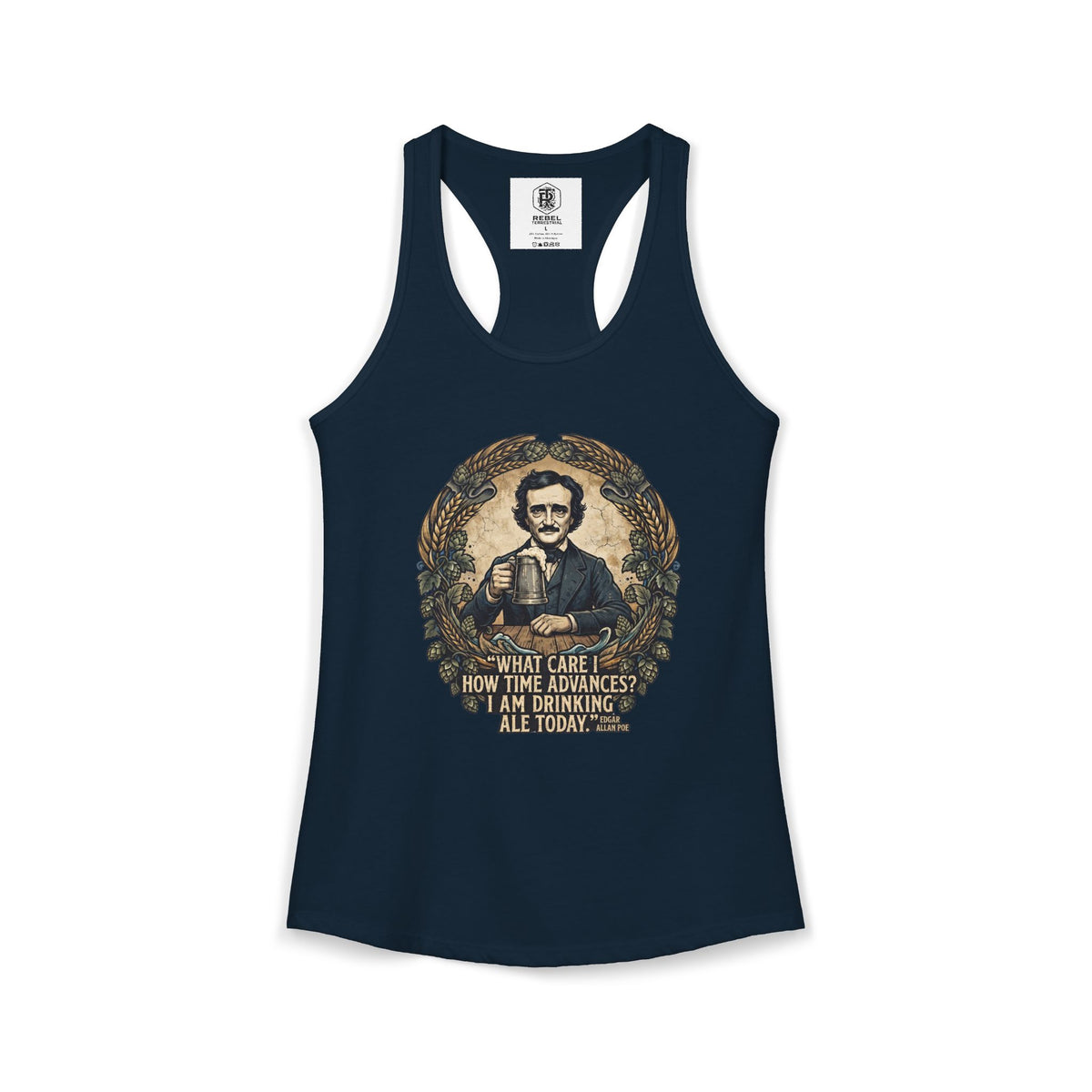 I Am Drinking Ale Today Edgar Allan Poe Women’s Racerback Tank