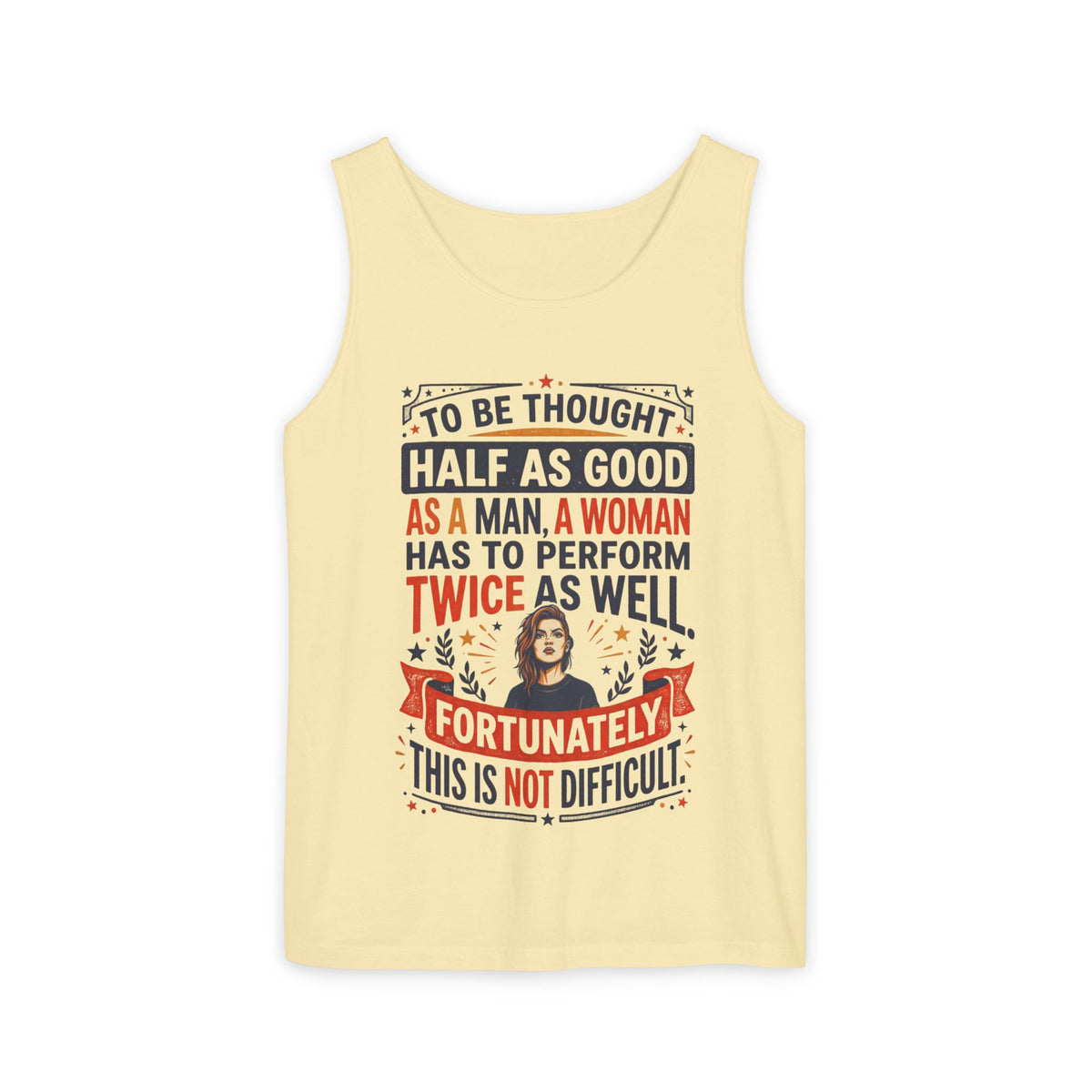 “Twice as Well” Feminist Unisex Cotton Tank Top