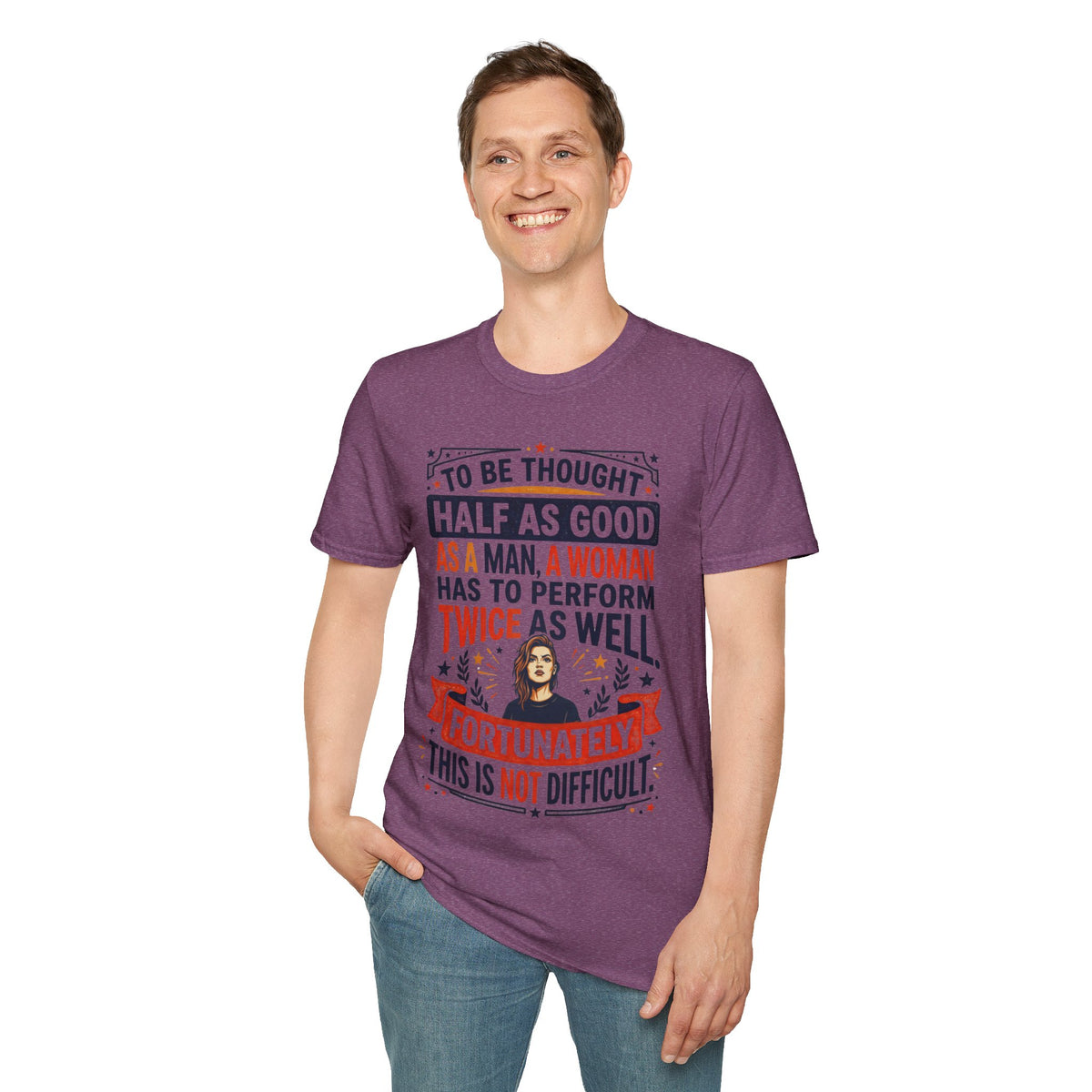 "Twice as Well" Vintage-Style Feminist Graphic Tee | Retro Sarcastic T-Shirt