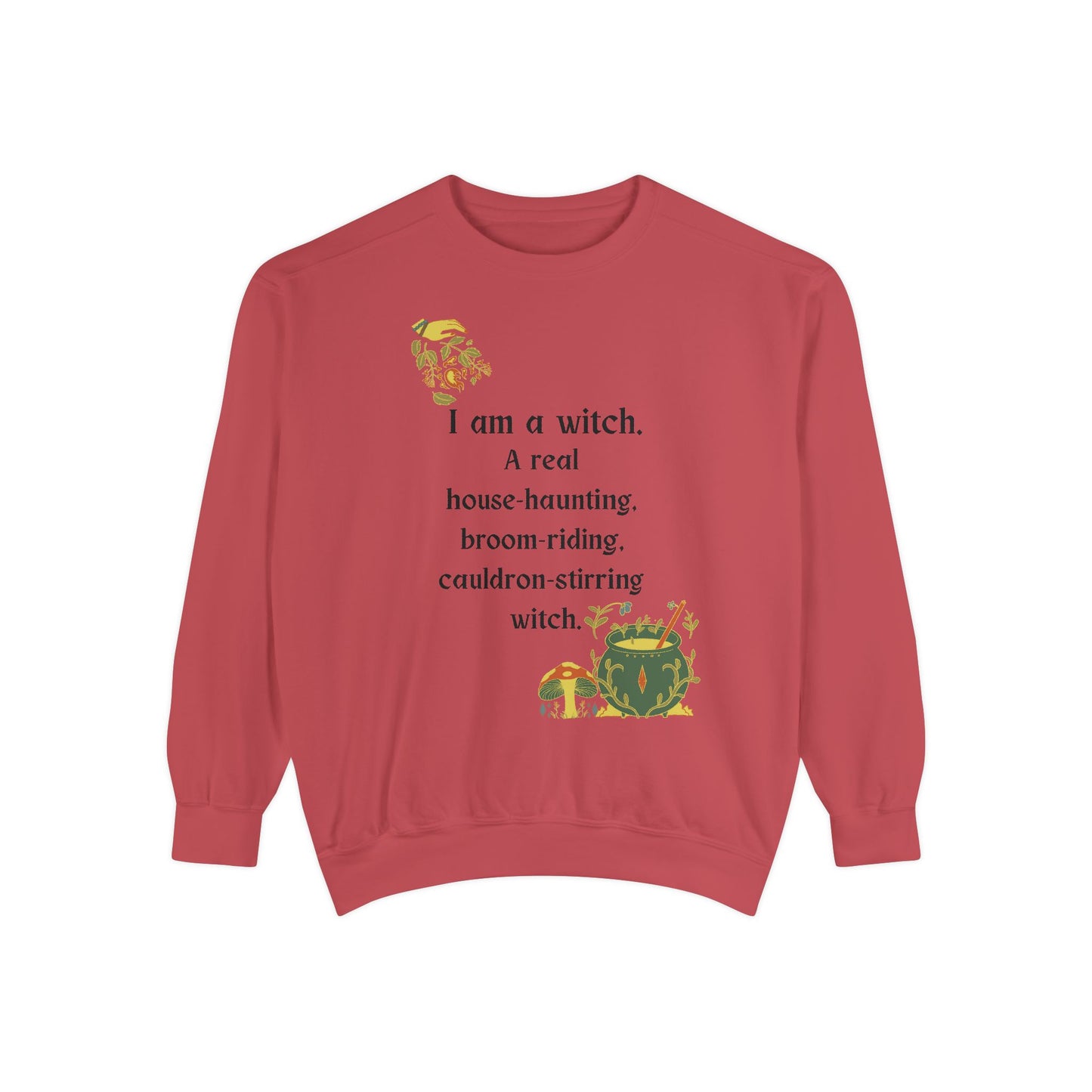 The Real Witch Cauldron & Broom Unisex Sweatshirt