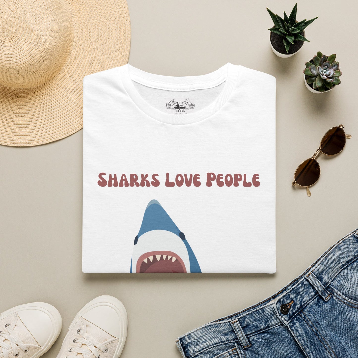 Sharks Love People T-Shirt — Funny Shark Graphic Tee