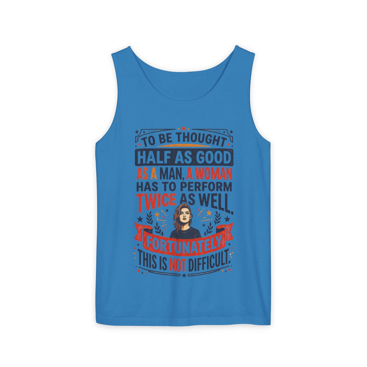 “Twice as Well” Feminist Unisex Cotton Tank Top