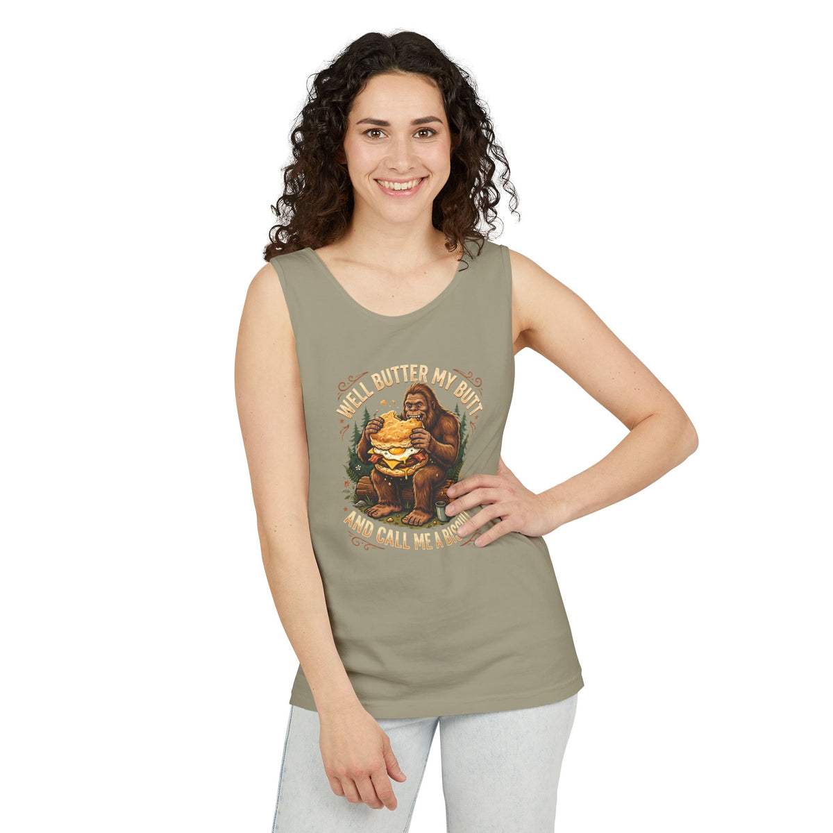 Well Butter My Butt and Call Me a Biscuit Bigfoot Tank Top