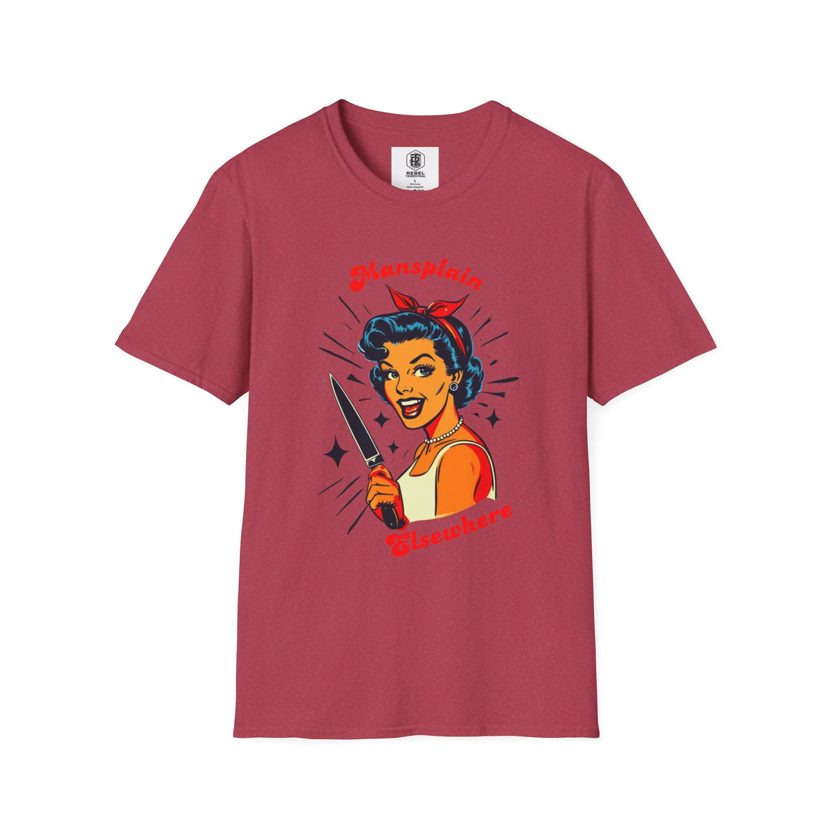 Mansplain Elsewhere - Vintage Feminist T-Shirt