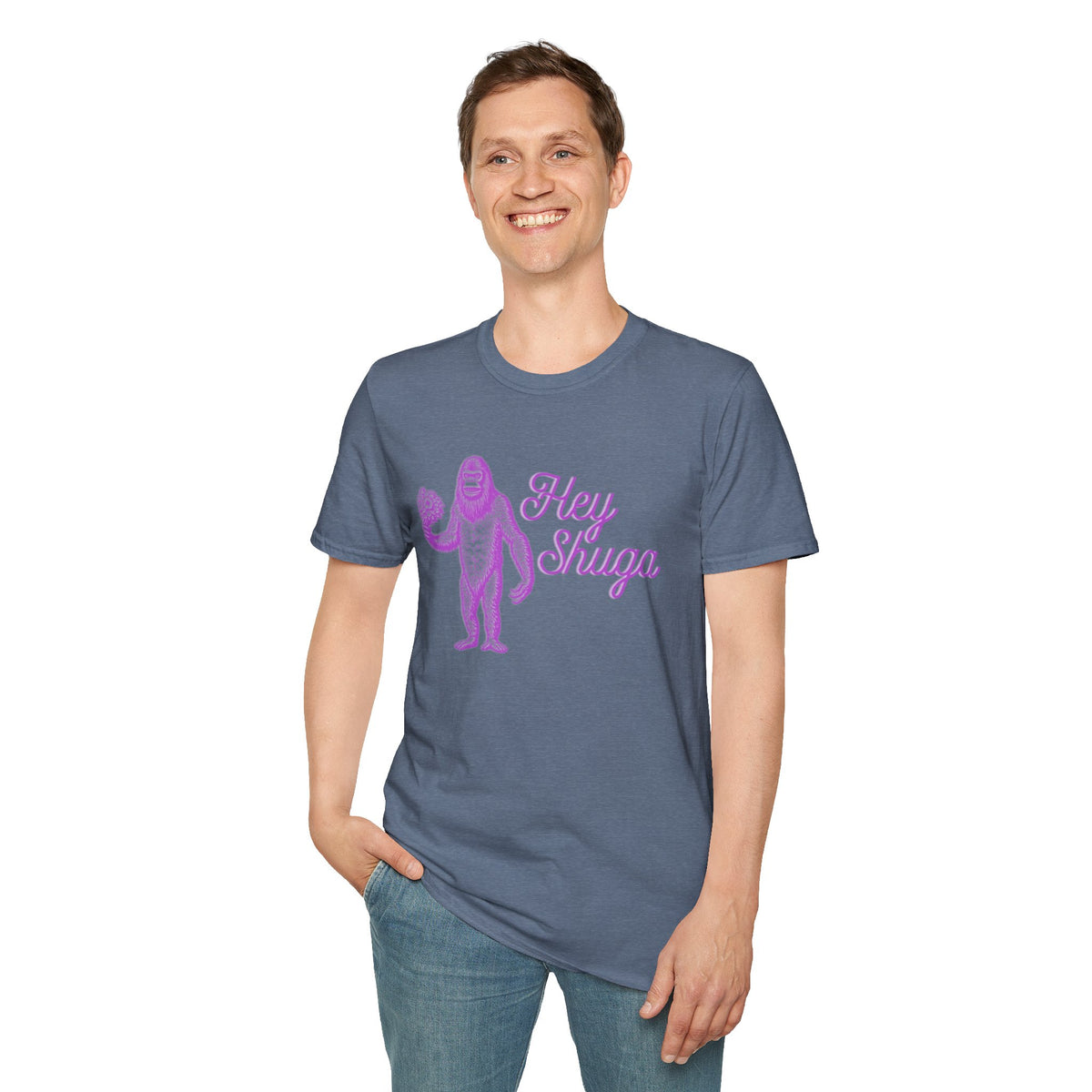 Hey Shuga Bigfoot Unisex Softstyle T-Shirt