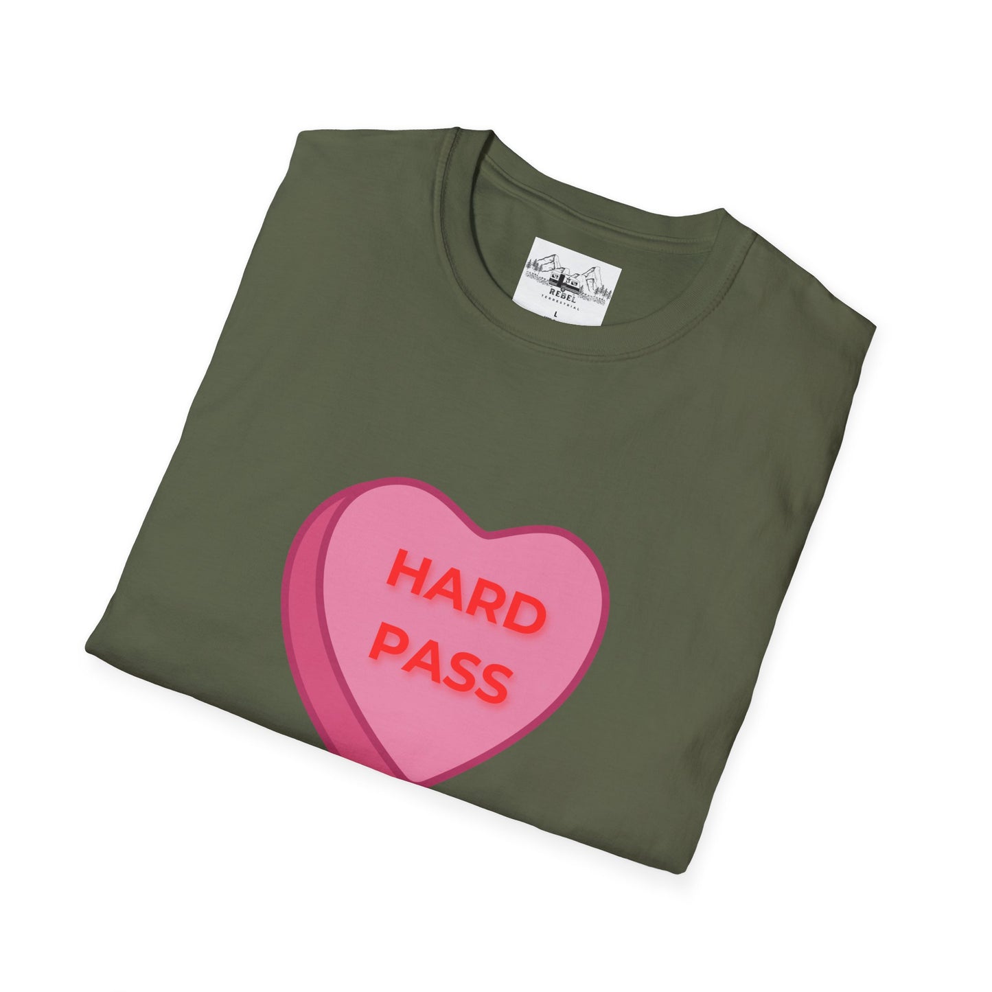 Hard Pass Candy Heart Crew Neck Tee