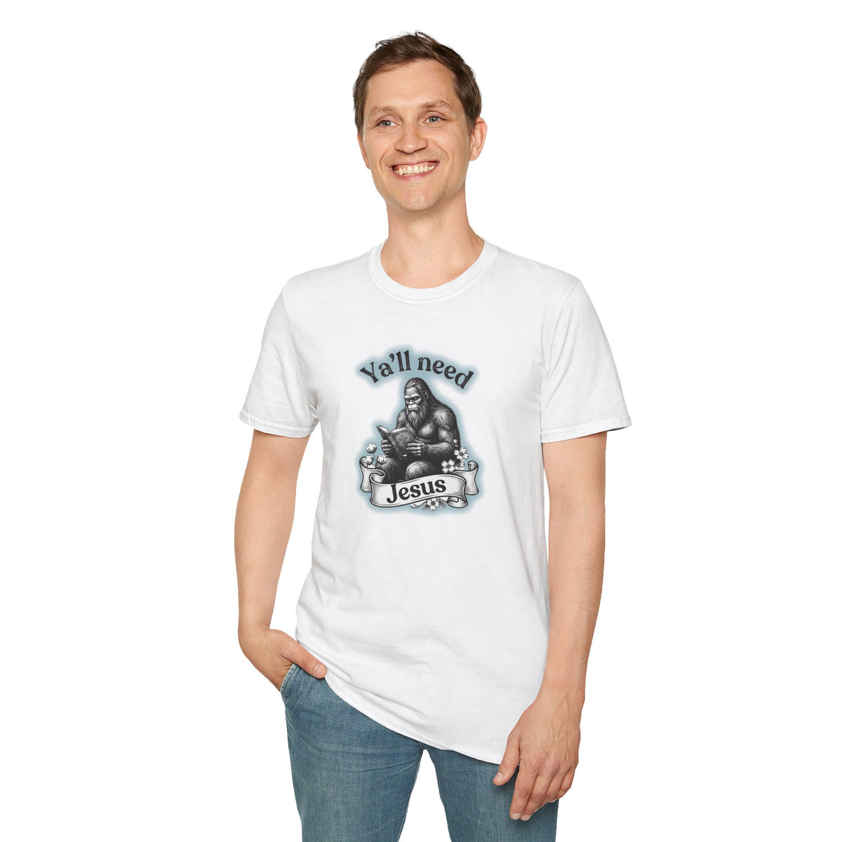 Y’all Need Jesus Bigfoot Unisex Softstyle T-Shirt