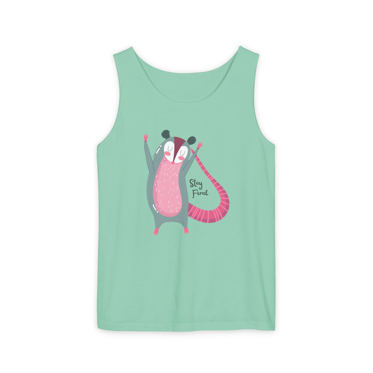 Stay Feral – Happy Possum Unisex Jersey Tank