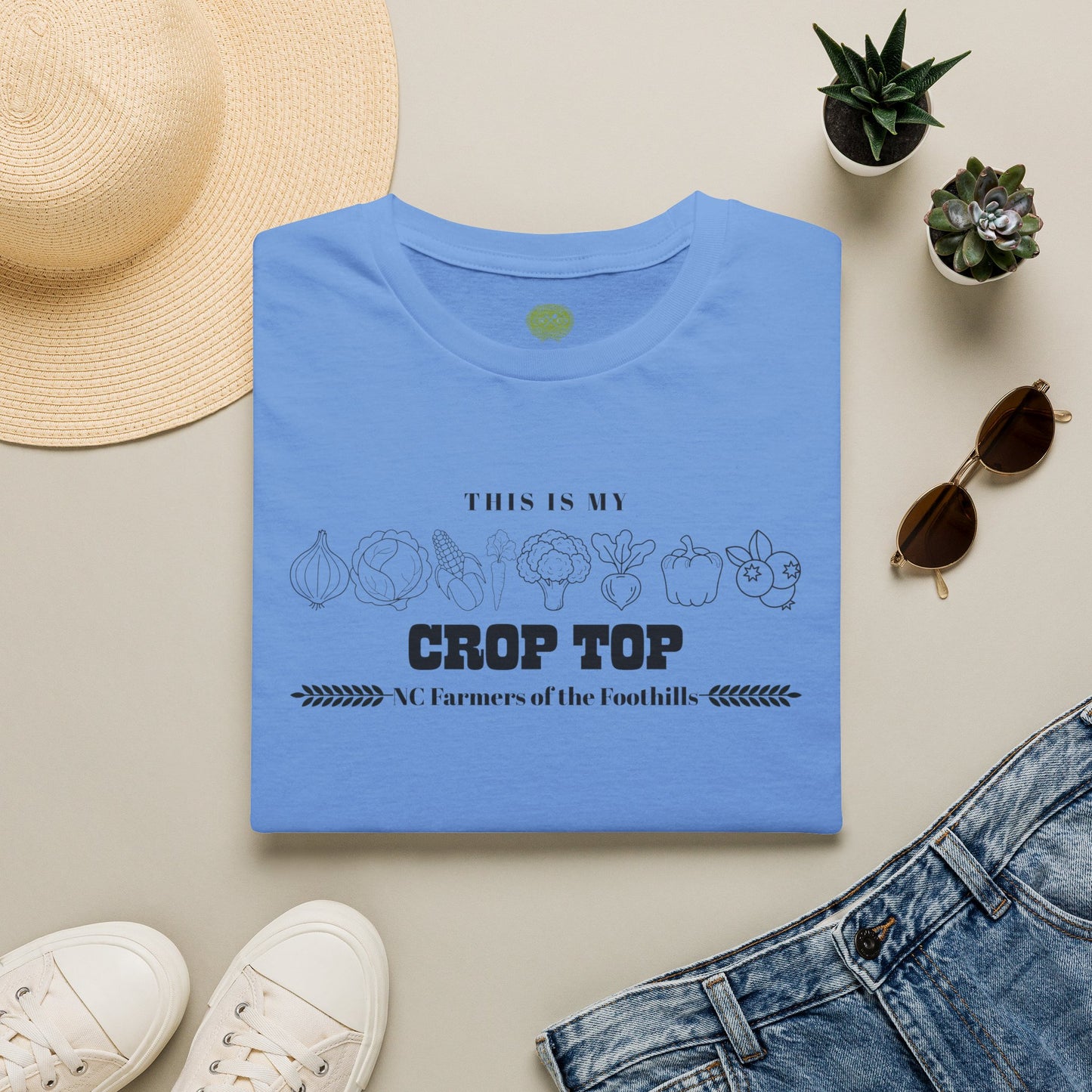 NC Farmers of the Foothills "This Is My Crop Top" Graphic T-Shirt