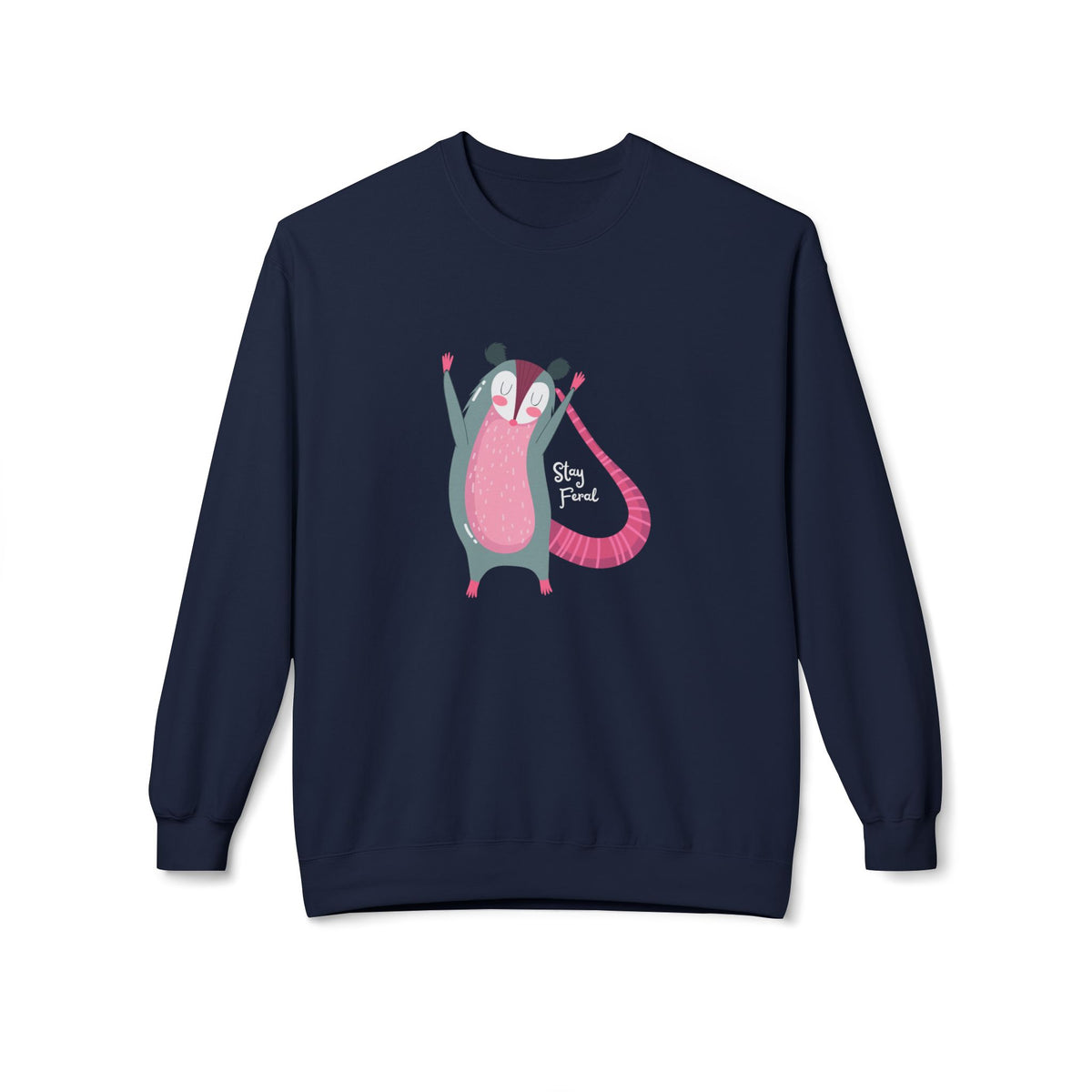 Stay Feral – Possum Crewneck Sweatshirt