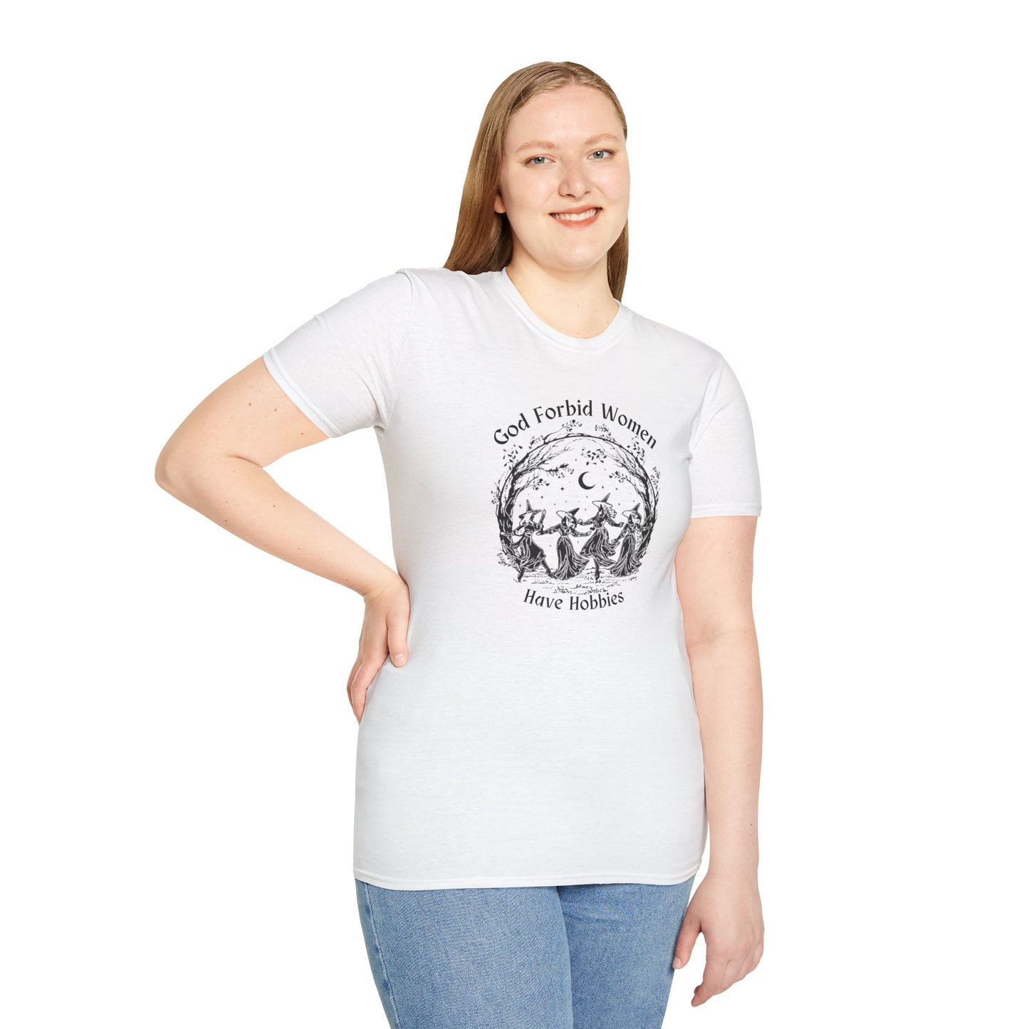 "God Forbid, Women Have Hobbies" Unisex Softstyle T-Shirt