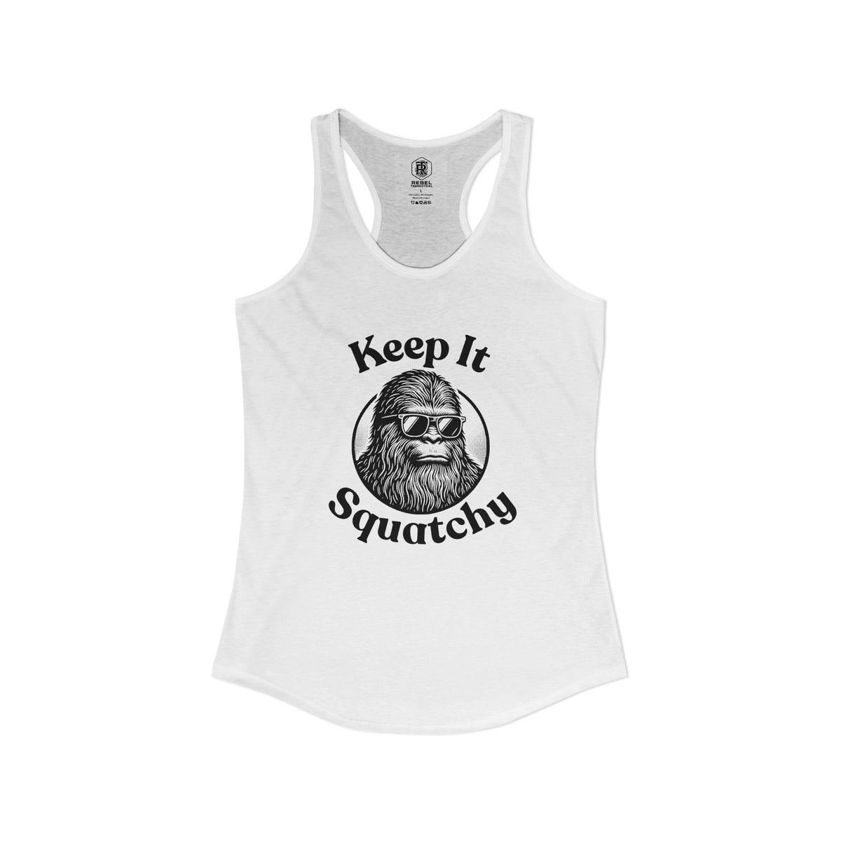Keep It Squatchy Bigfoot Women’s Racerback Tank Top