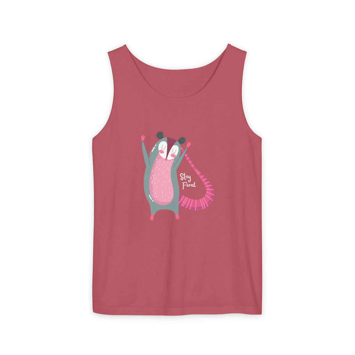 Stay Feral – Happy Possum Unisex Jersey Tank