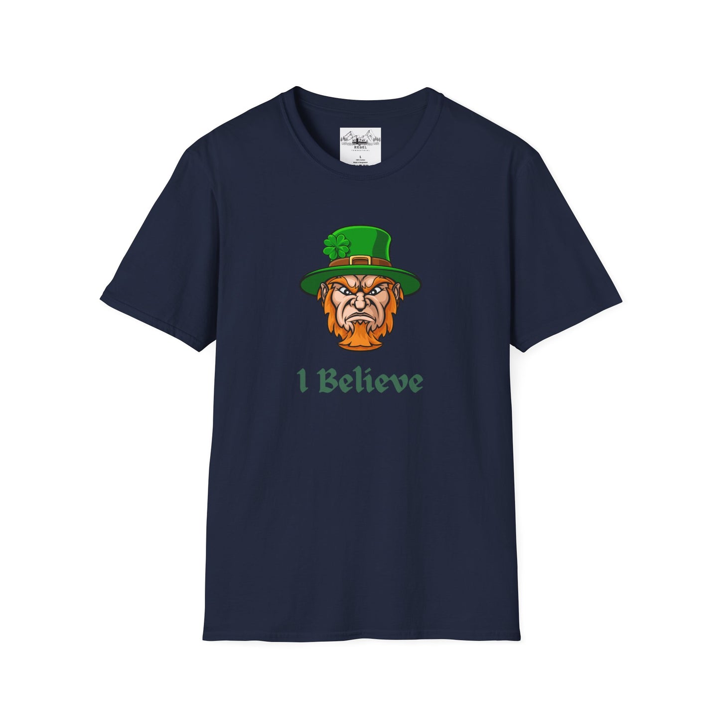 "I Believe" Angry Leprechaun Graphic Tee – Playful Celtic Spirit