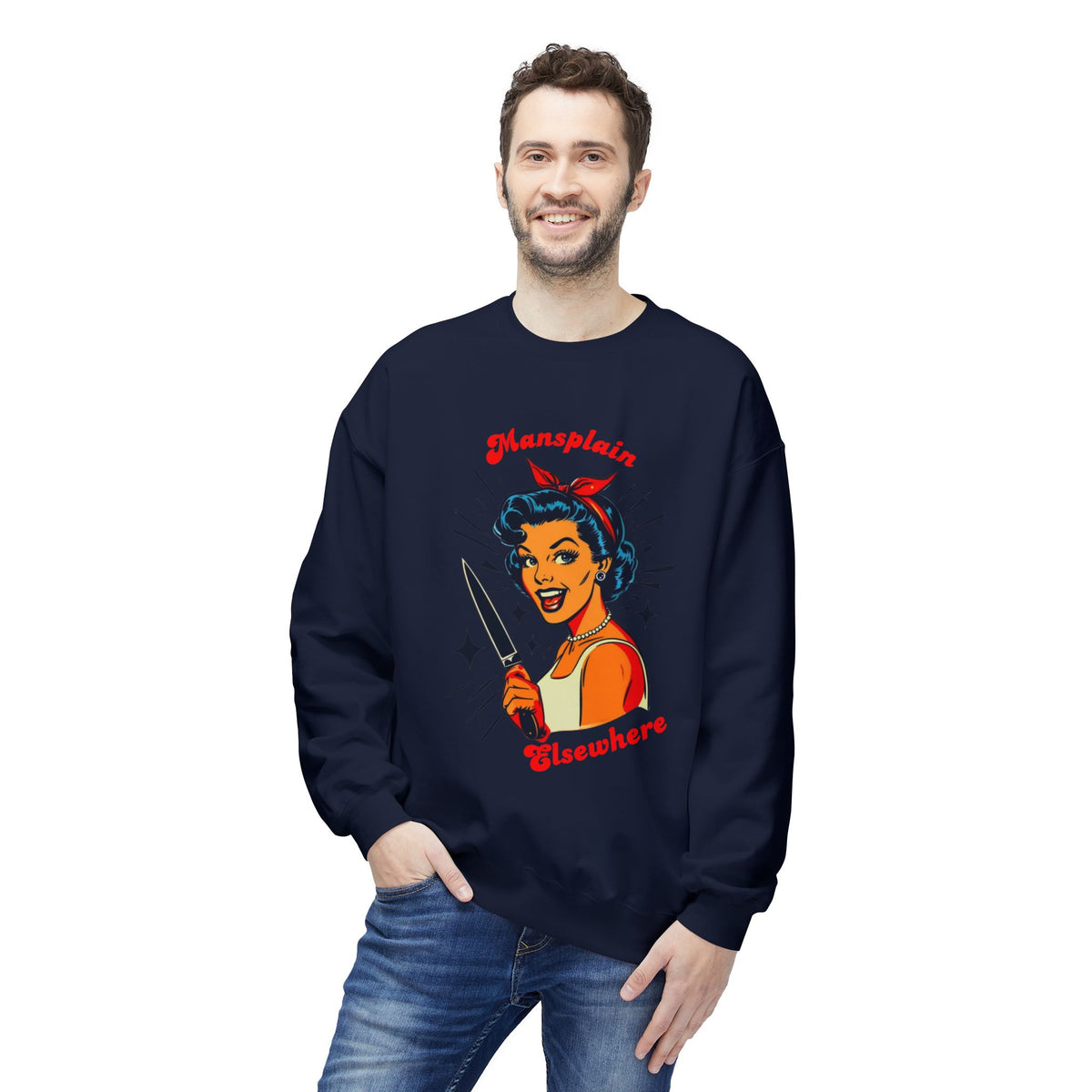 Mansplain Elsewhere Crewneck Sweatshirt