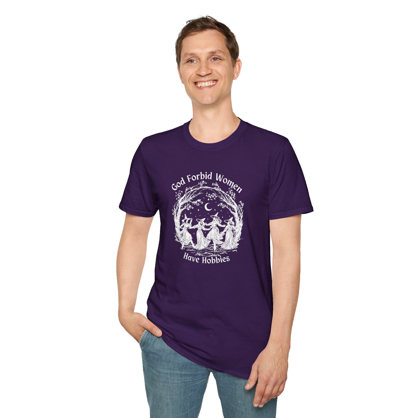 "God Forbid, Women Have Hobbies" Unisex Softstyle T-Shirt