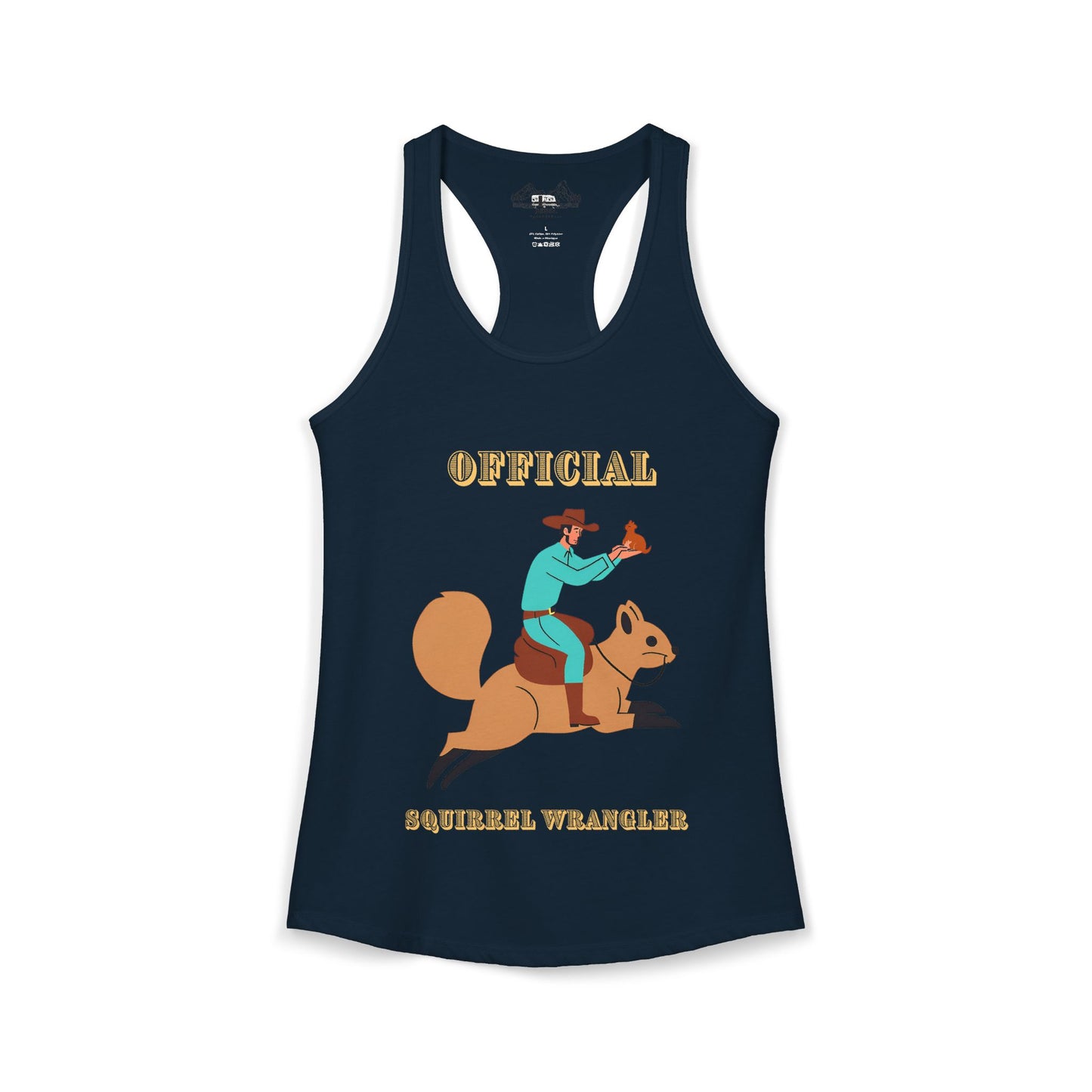 Official Squirrel Wrangler Women's Racerback Tank Top