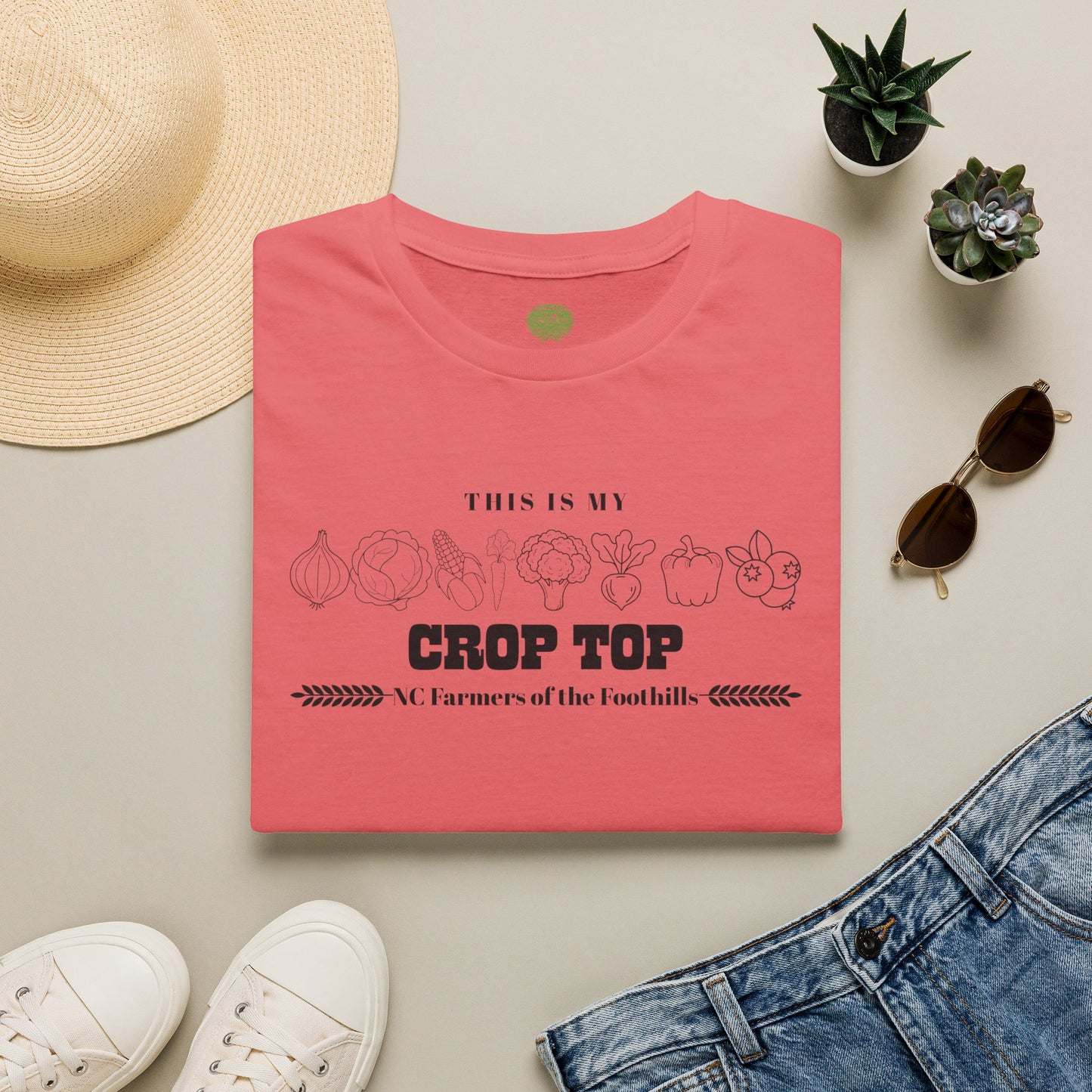 NC Farmers of the Foothills "This Is My Crop Top" Graphic T-Shirt