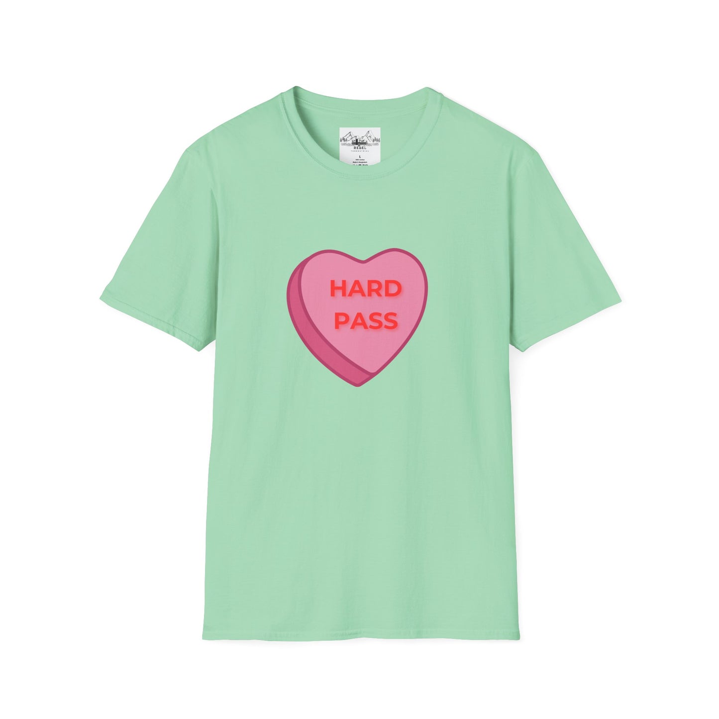 Hard Pass Candy Heart Crew Neck Tee