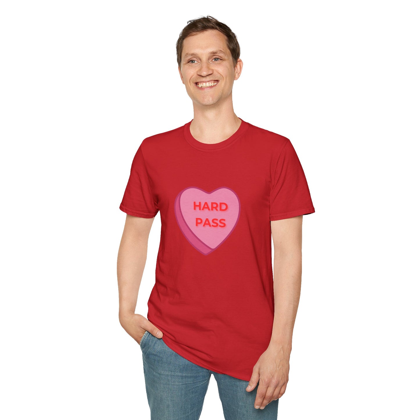Hard Pass Candy Heart Crew Neck Tee