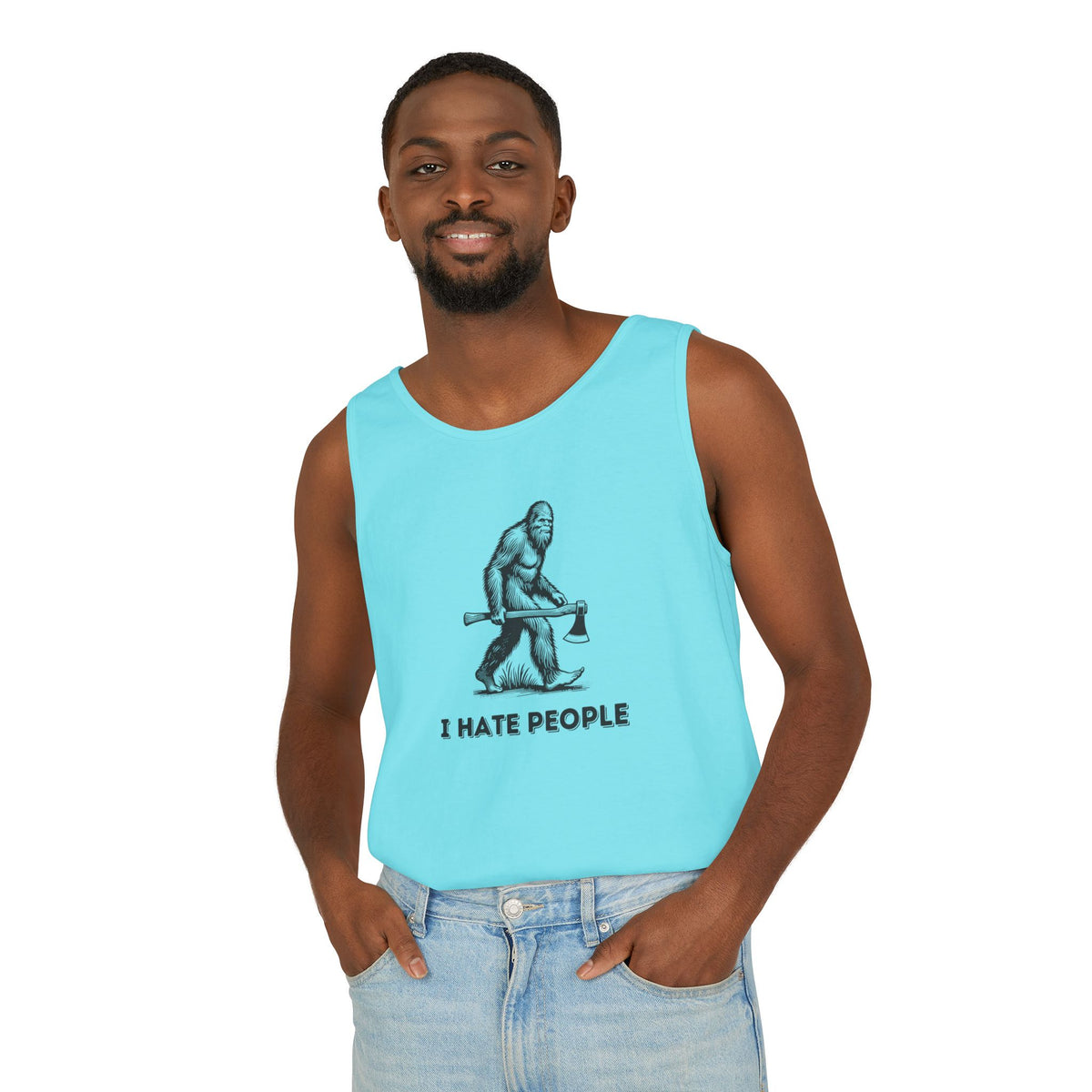 I Hate People – Bigfoot Unisex Jersey Tank
