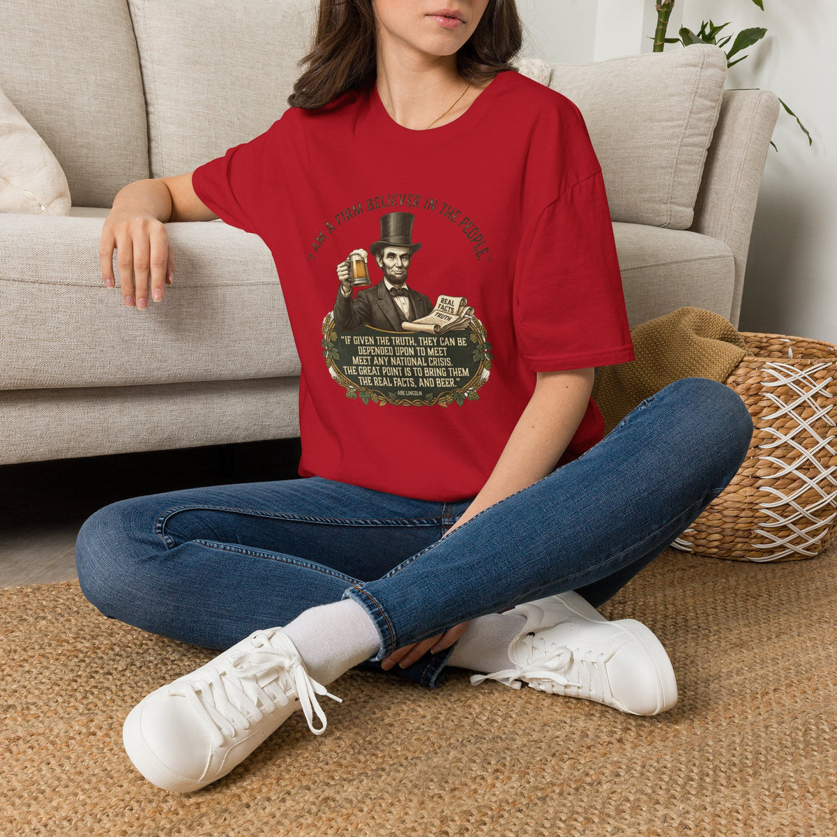 Firm Believer in the People... and Beer Lincoln T-Shirt