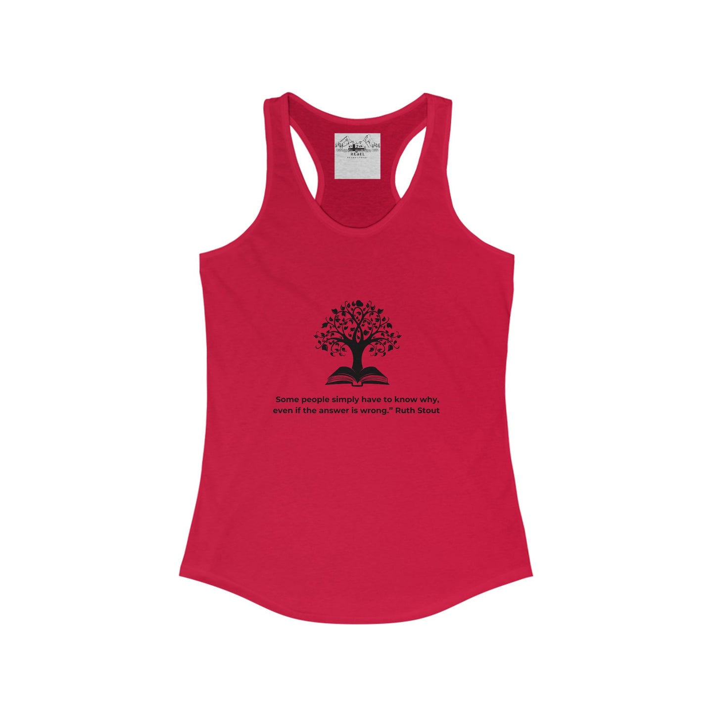 "Some People Simply Have to Know Why" – Women’s Racerback Tank