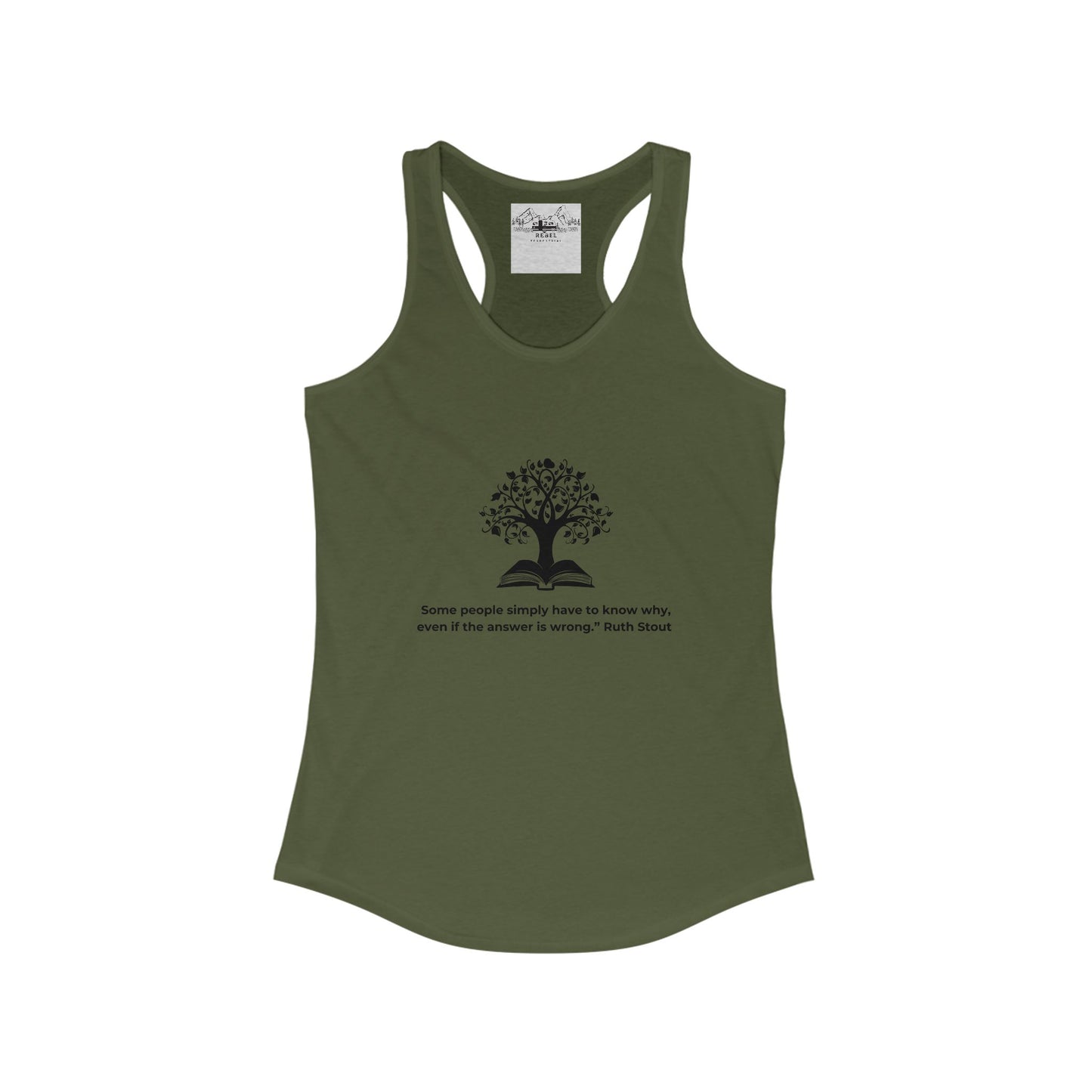 "Some People Simply Have to Know Why" – Women’s Racerback Tank