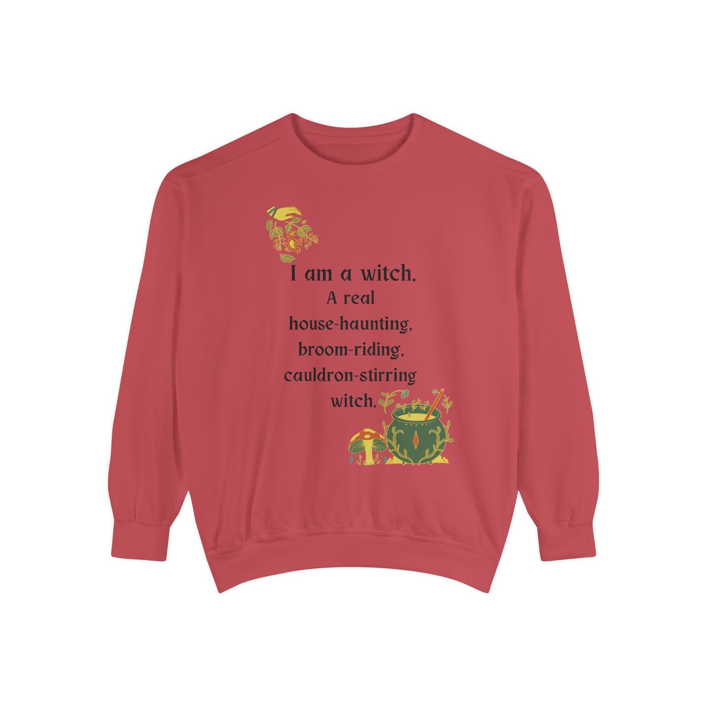 The Real Witch Cauldron & Broom Unisex Sweatshirt