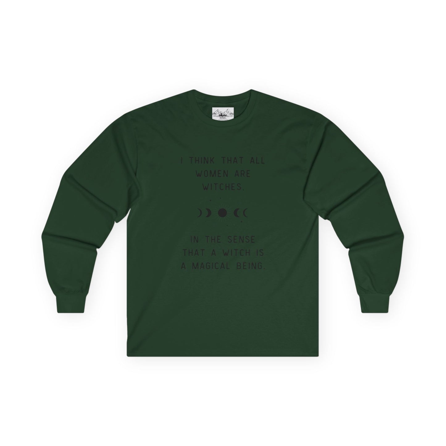 Empowered Witch Long-Sleeve Tee - Phases of the Moon