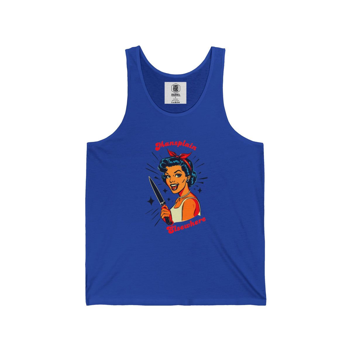 Mansplain Elsewhere – Unisex Jersey Tank