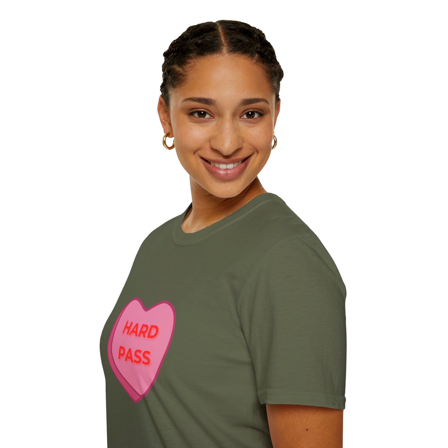 Hard Pass Candy Heart Crew Neck Tee