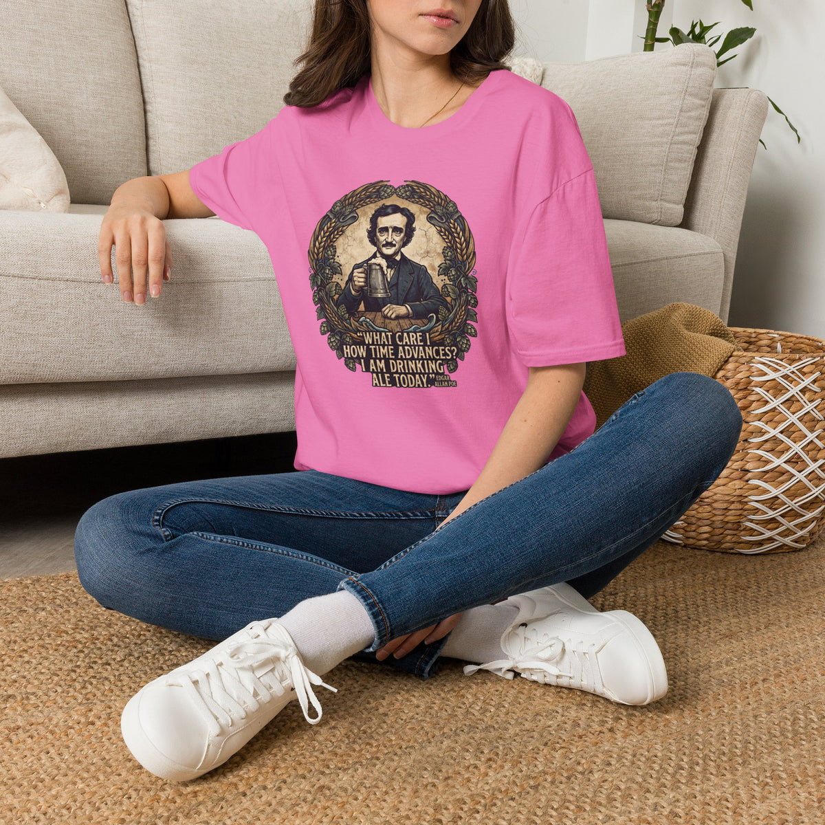 I Am Drinking Ale Today Edgar Allan Poe T-Shirt