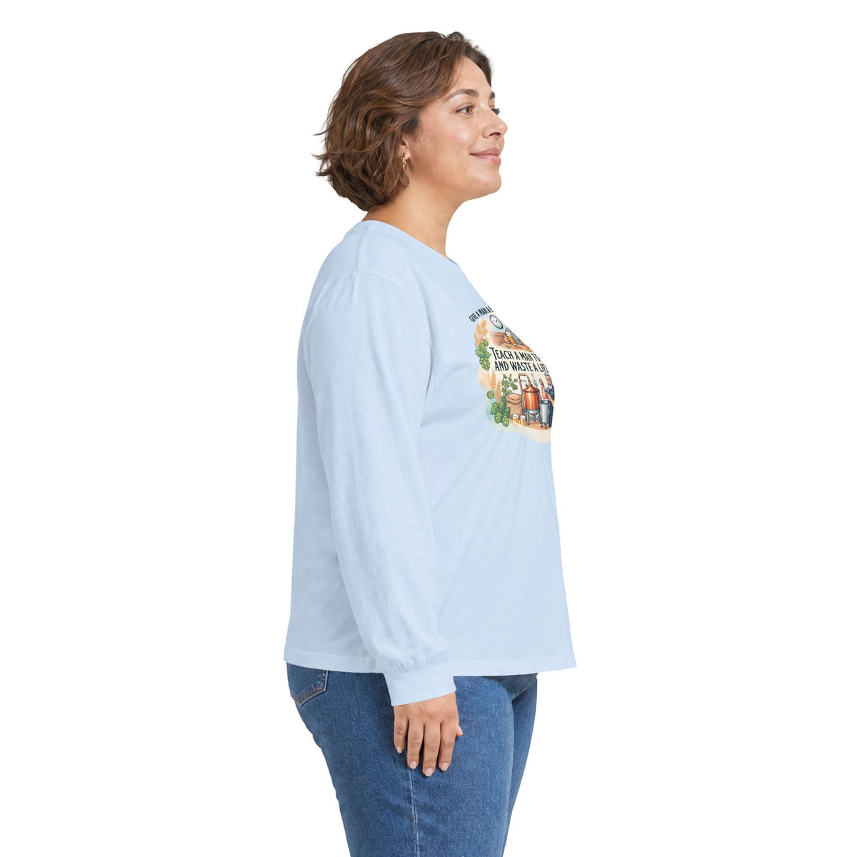 Teach a Man to Brew Long Sleeve Tee