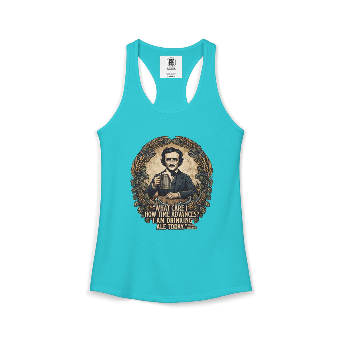 I Am Drinking Ale Today Edgar Allan Poe Women’s Racerback Tank