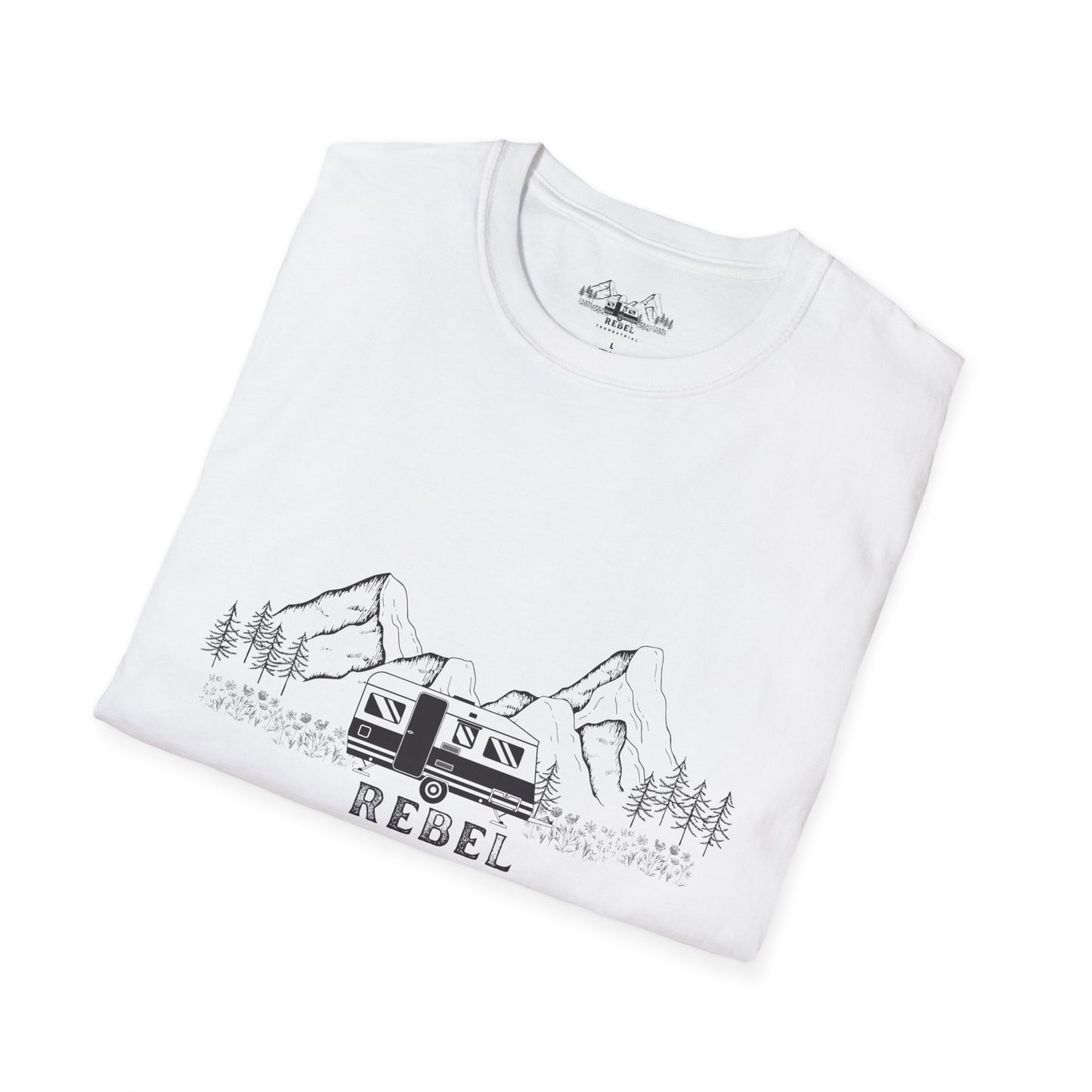 Rebel Terrestrial Mountain RV T-Shirt – For Nomads, Rebels, and Outdoor Souls