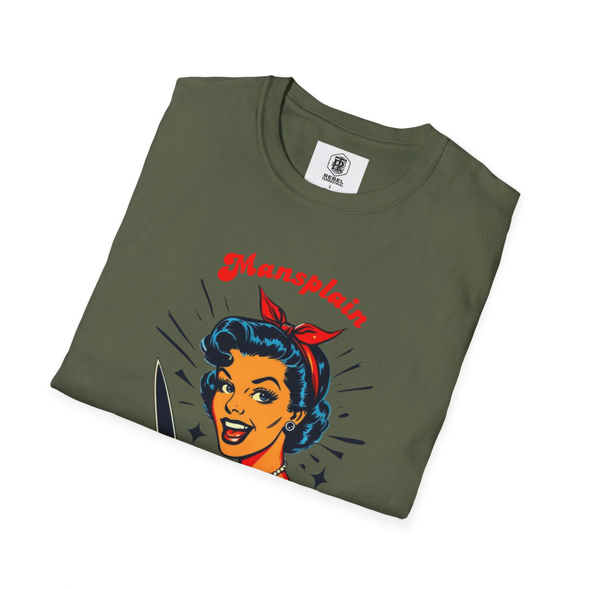 Mansplain Elsewhere - Vintage Feminist T-Shirt