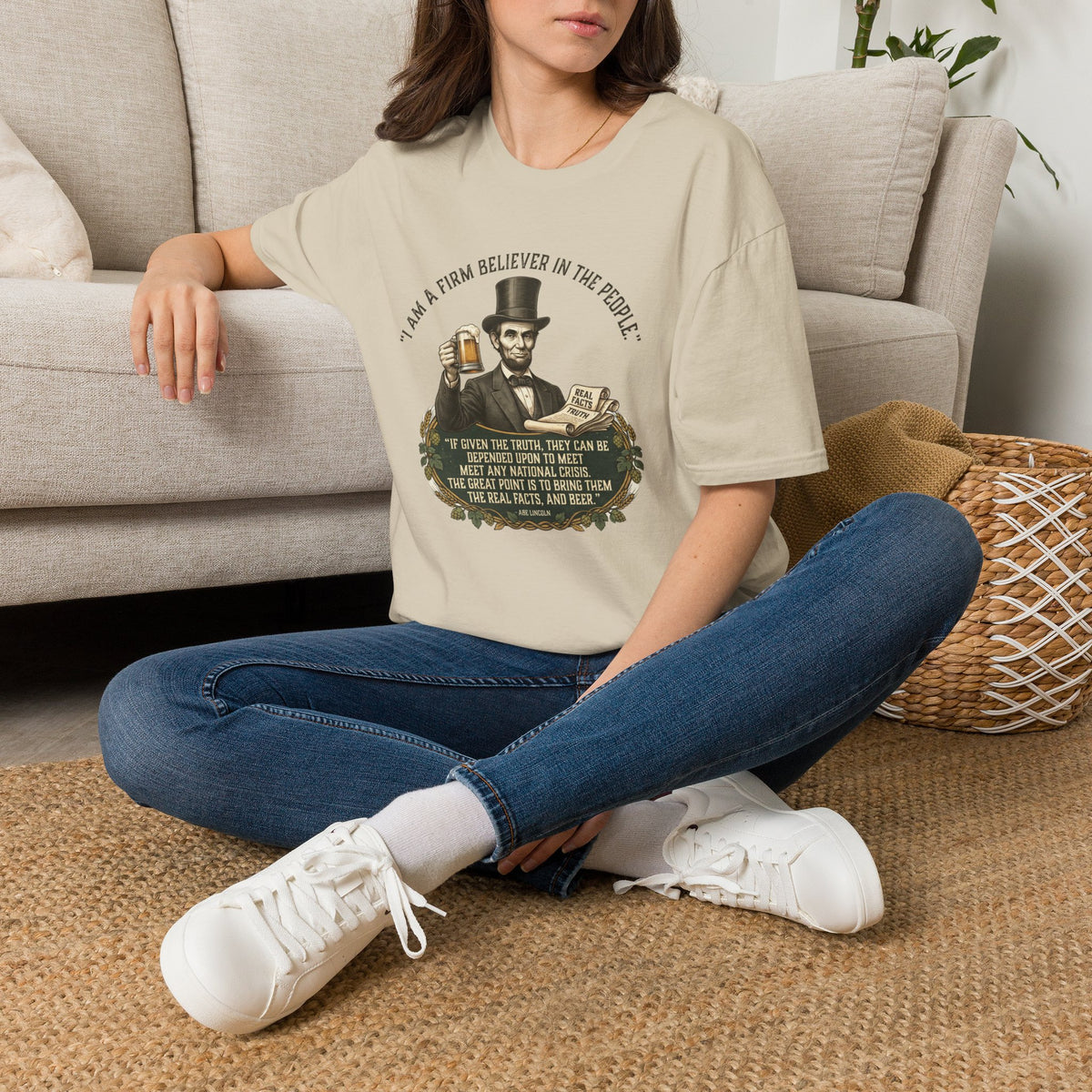 Firm Believer in the People... and Beer Lincoln T-Shirt