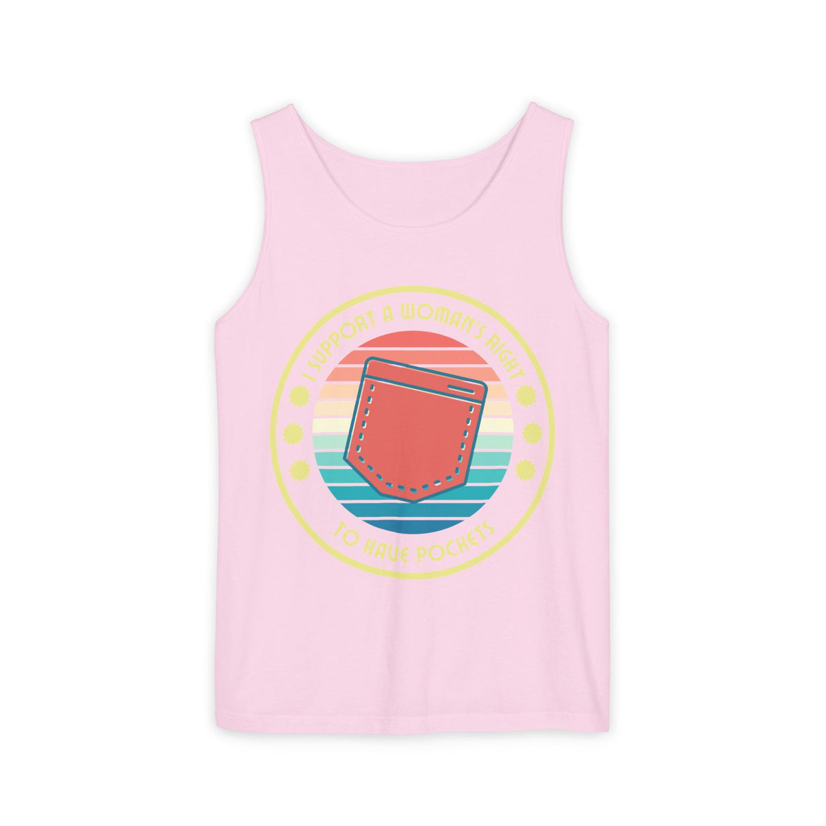I Support a Woman’s Right to Have Pockets – Unisex Jersey Tank