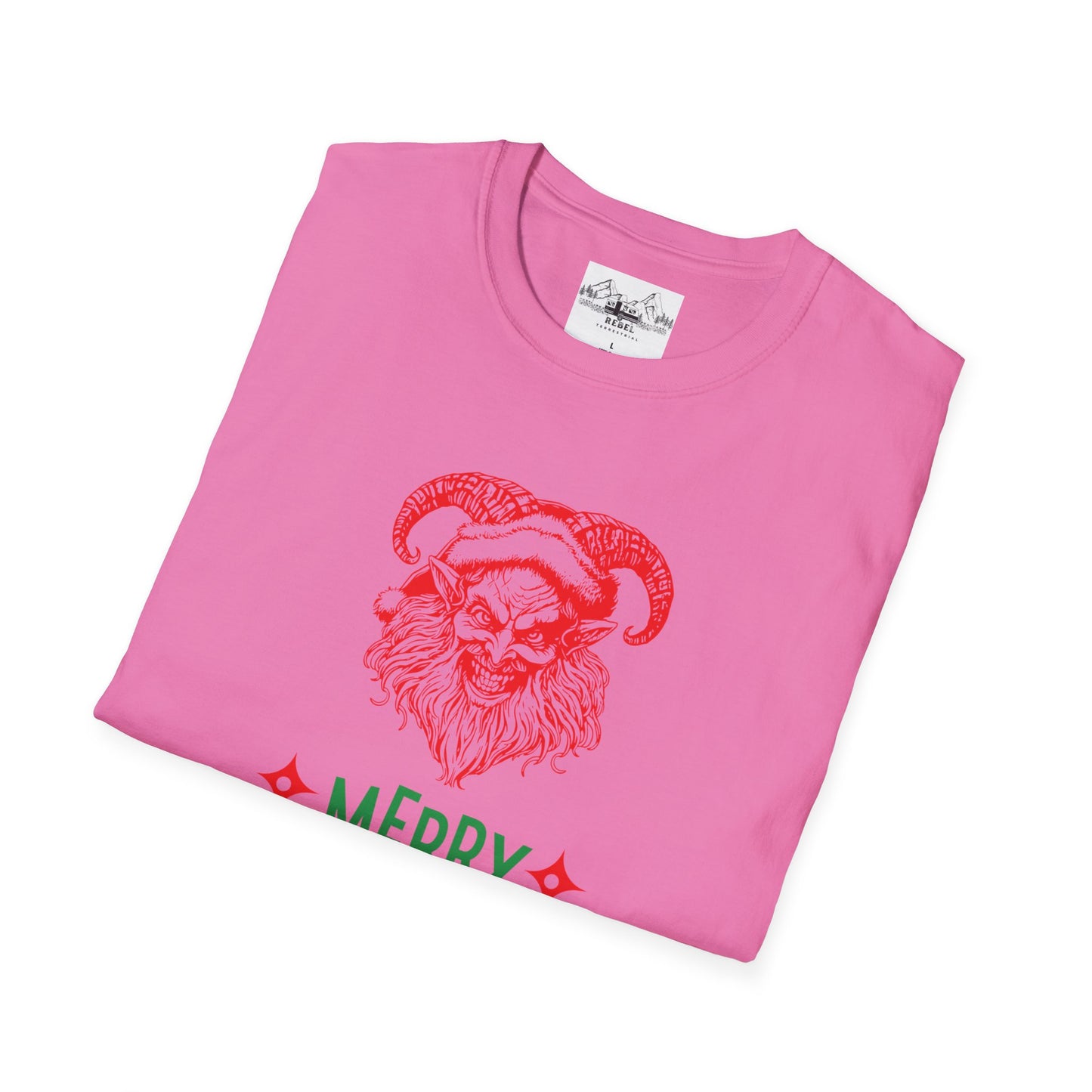 Smiling Krampus "Merry Holidays" Unisex T-Shirt | Ultra-Soft Cotton