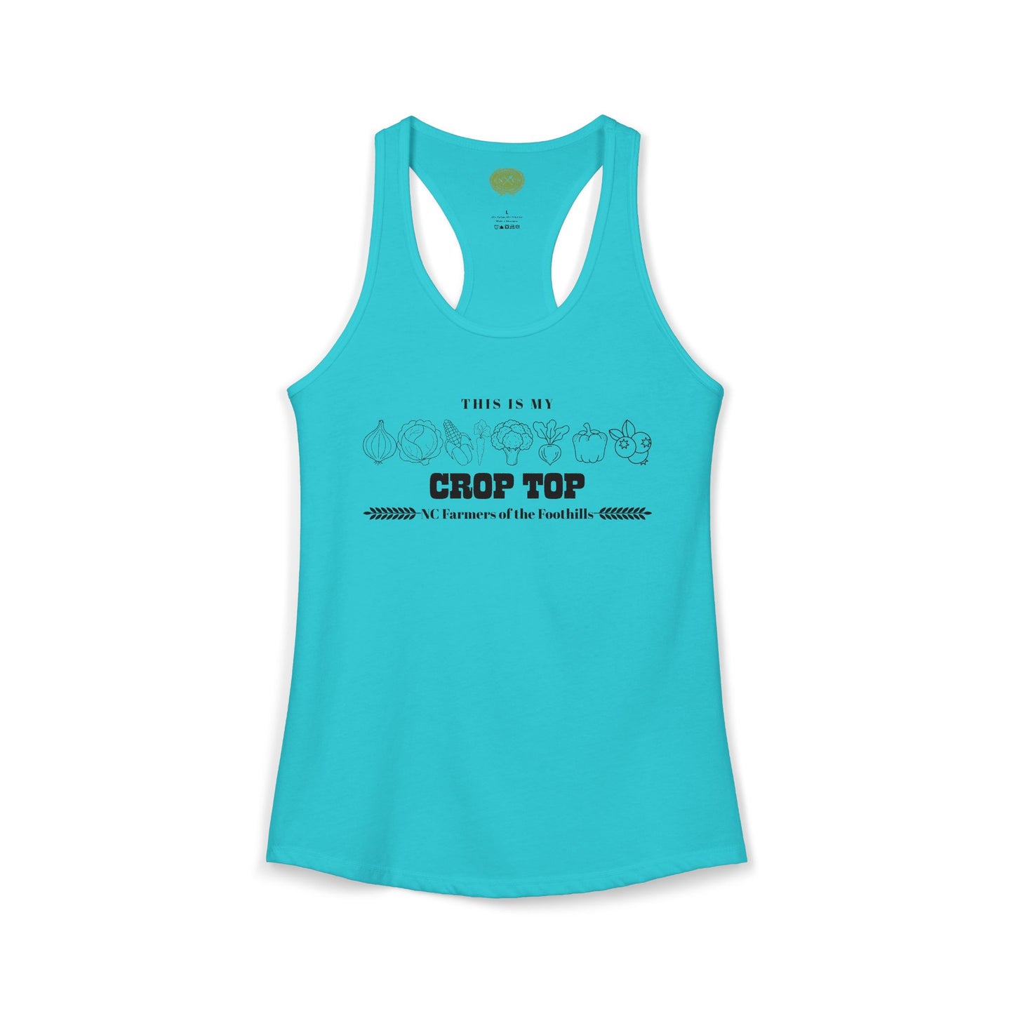 NC Farmers of the Foothills "This Is My Crop Top" Racerback Tank Top
