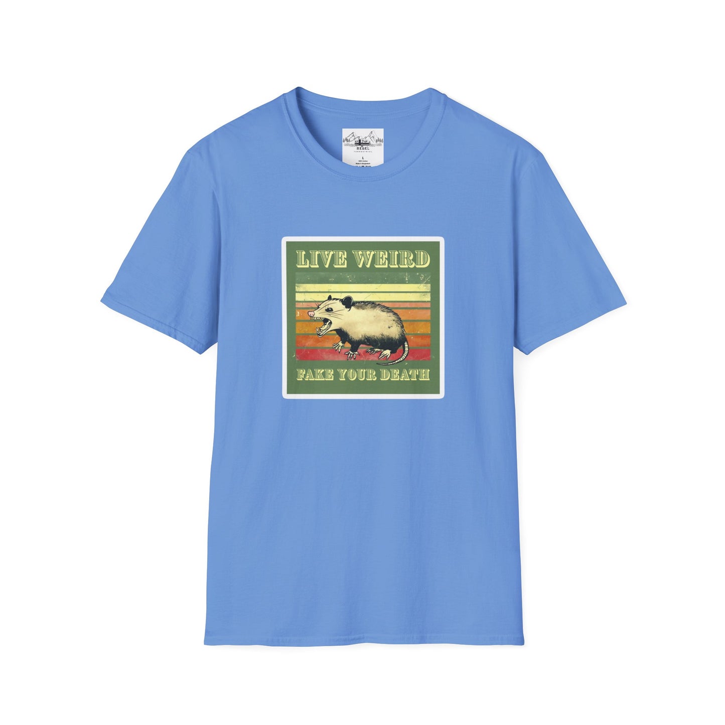 Live Weird, Fake Your Death – Angry Possum T-Shirt