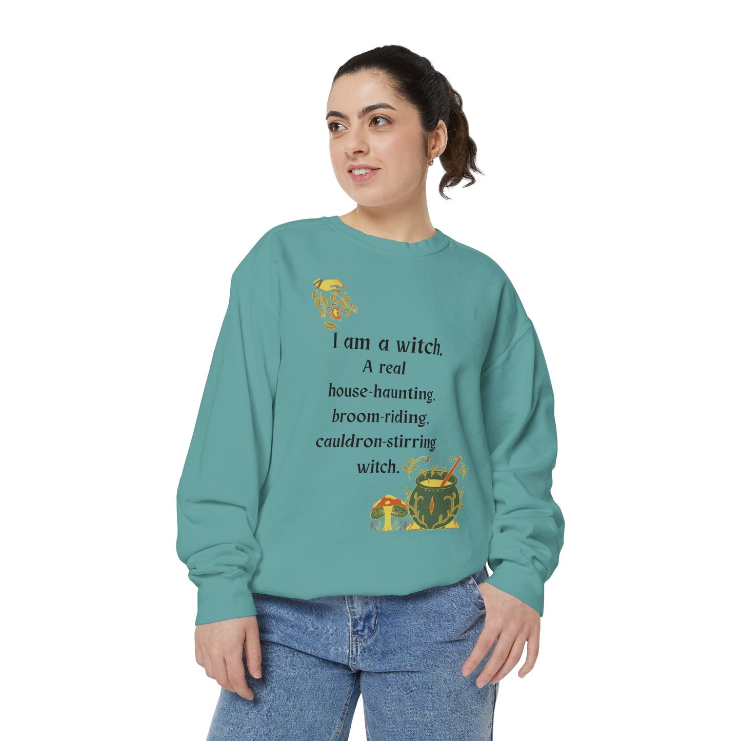 The Real Witch Cauldron & Broom Unisex Sweatshirt