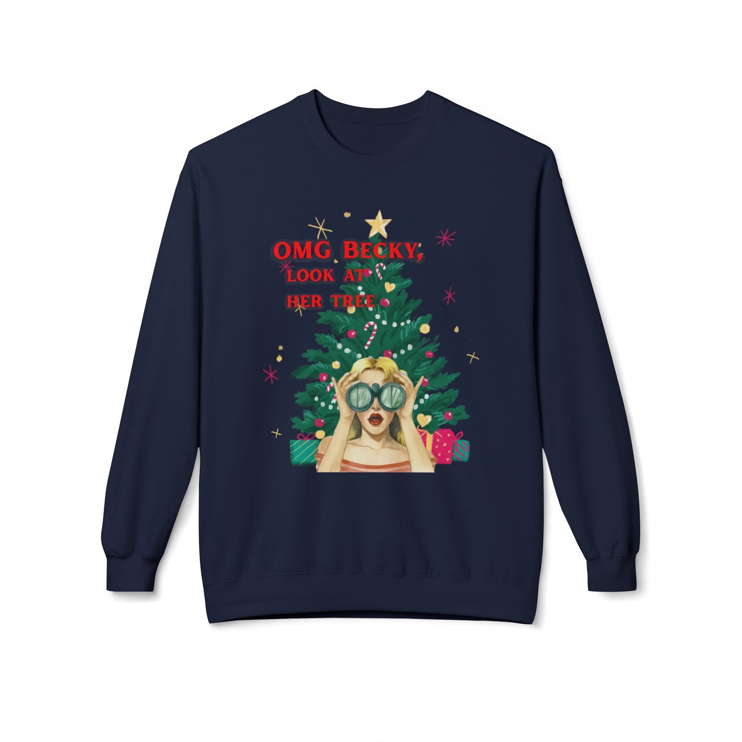 OMG Becky, Look at Her Tree - Vintage Nostalgia Crewneck Sweatshirt