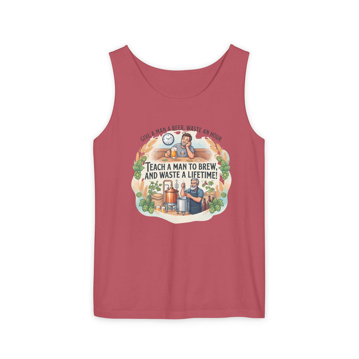 Teach a Man to Brew Beer Tank Top