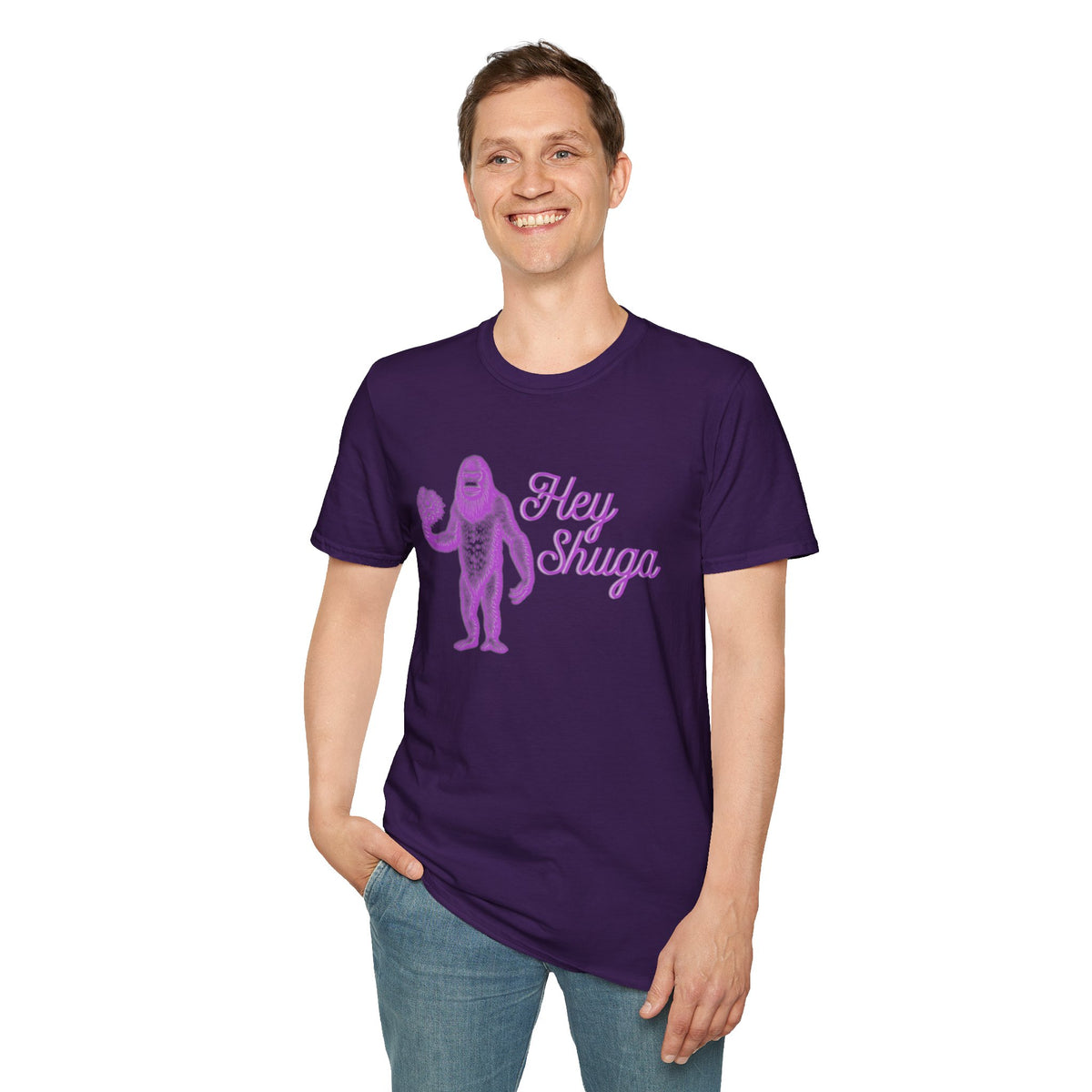 Hey Shuga Bigfoot Unisex Softstyle T-Shirt