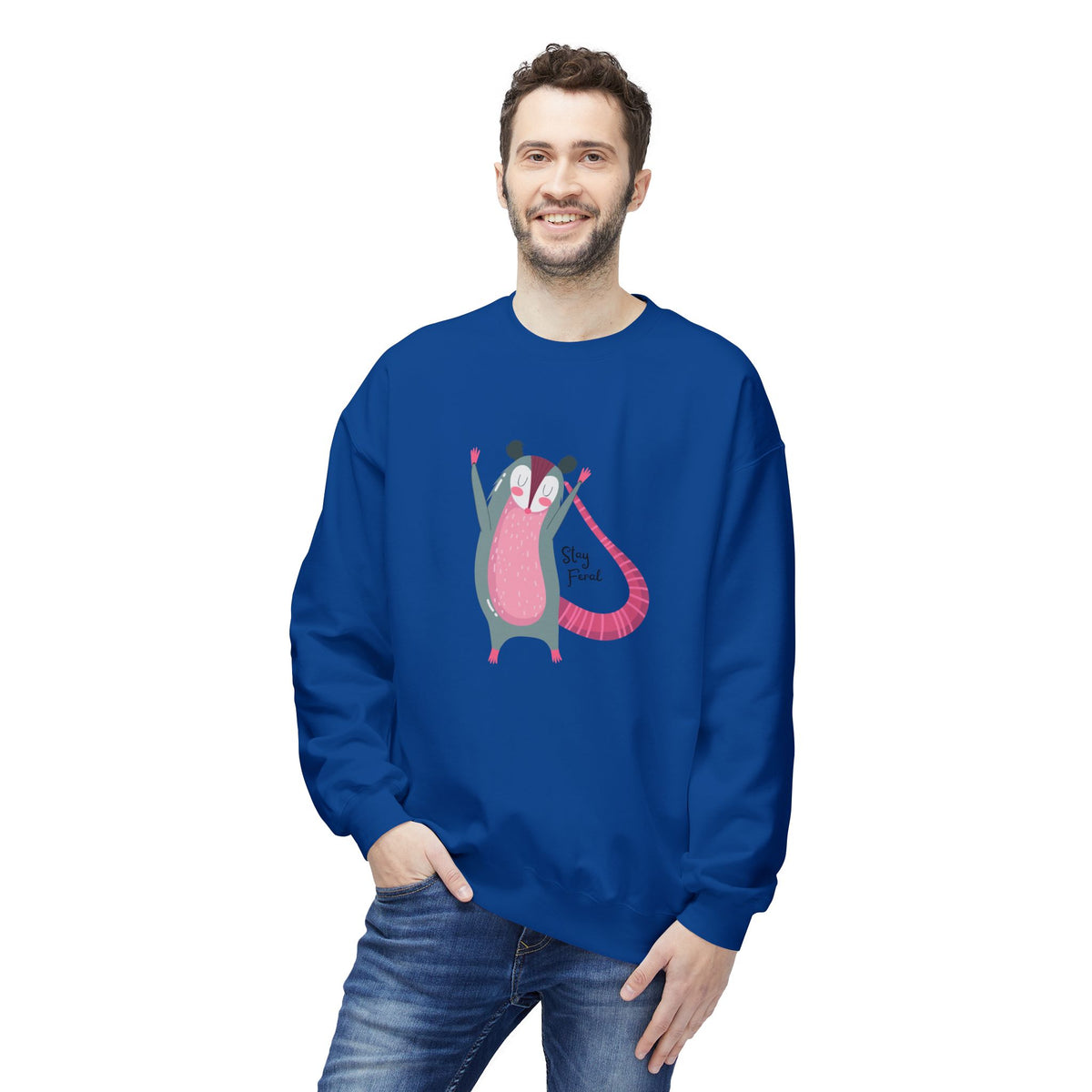 Stay Feral – Possum Crewneck Sweatshirt